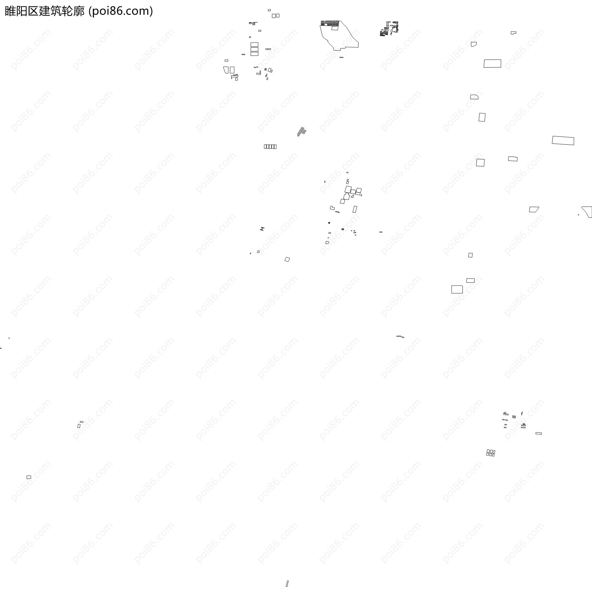 睢阳区建筑轮廓地图