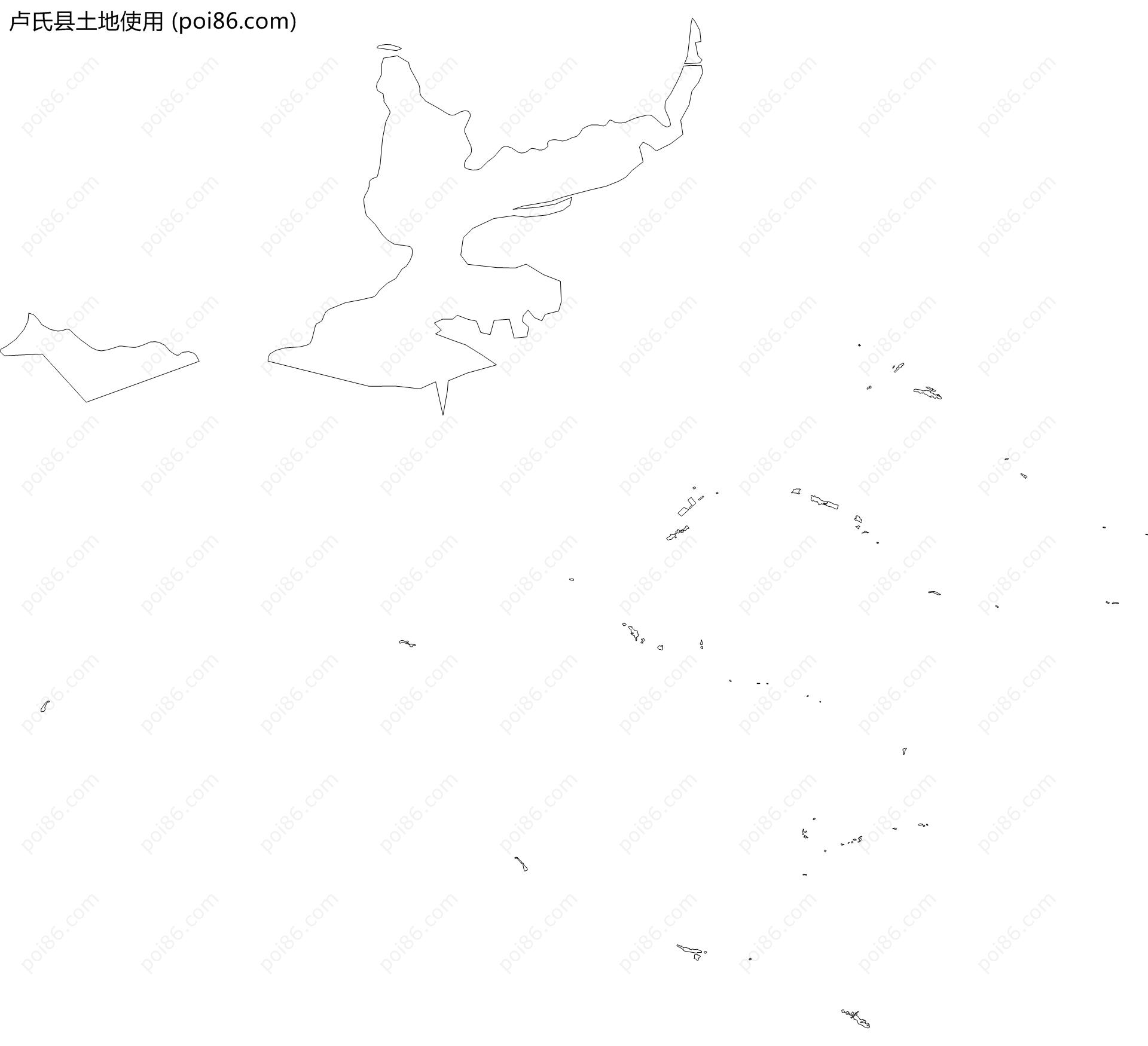 卢氏县土地使用地图