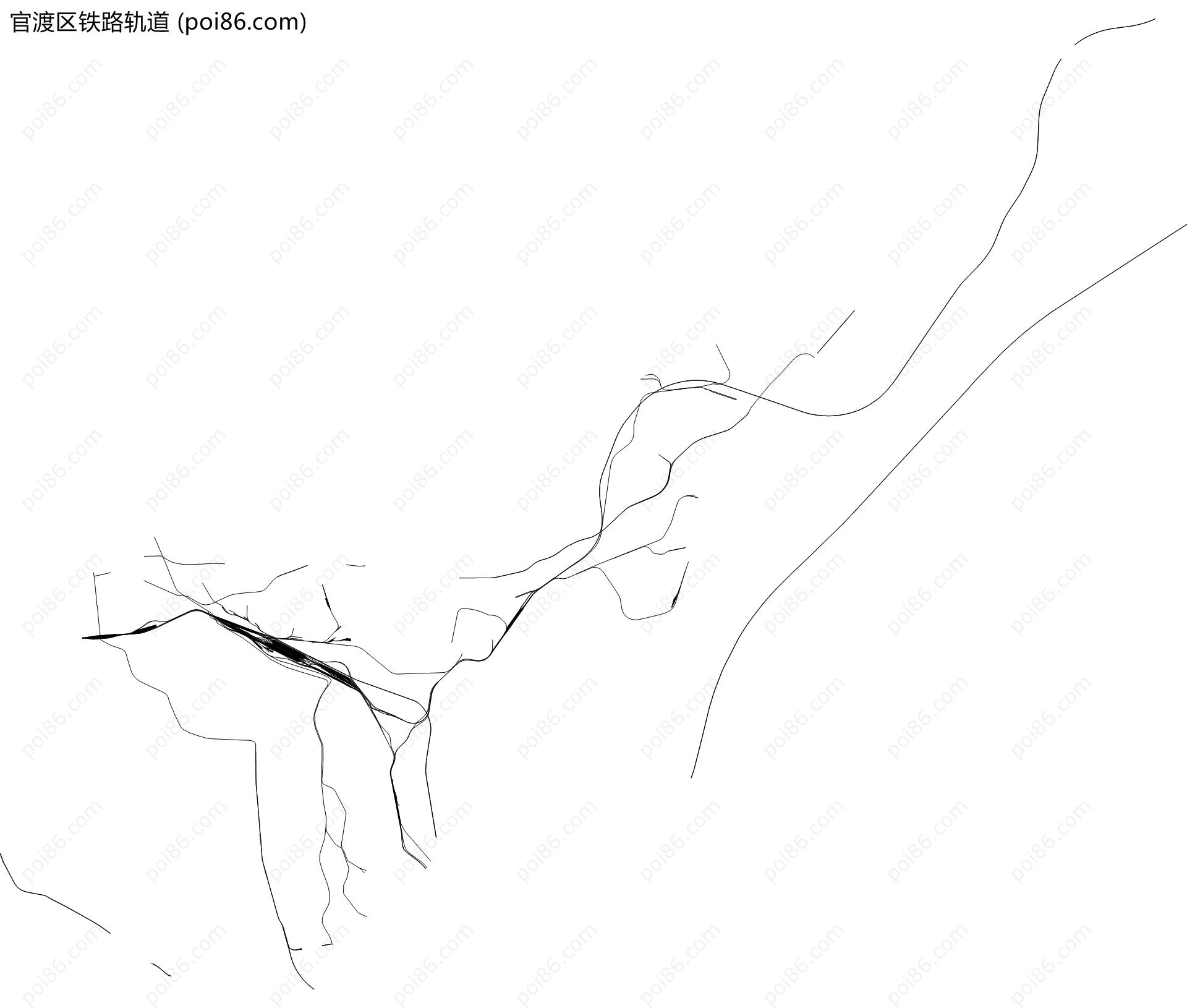 官渡区铁路轨道地图