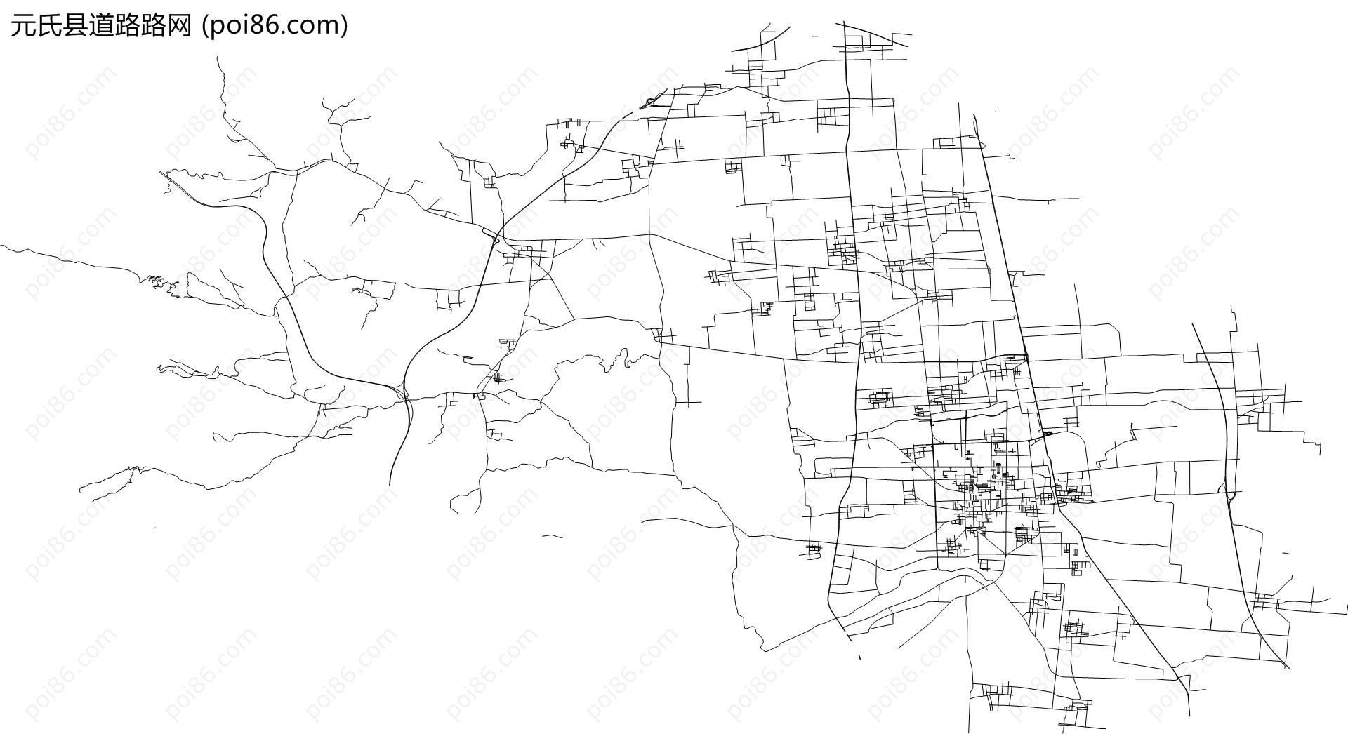 元氏县道路路网地图