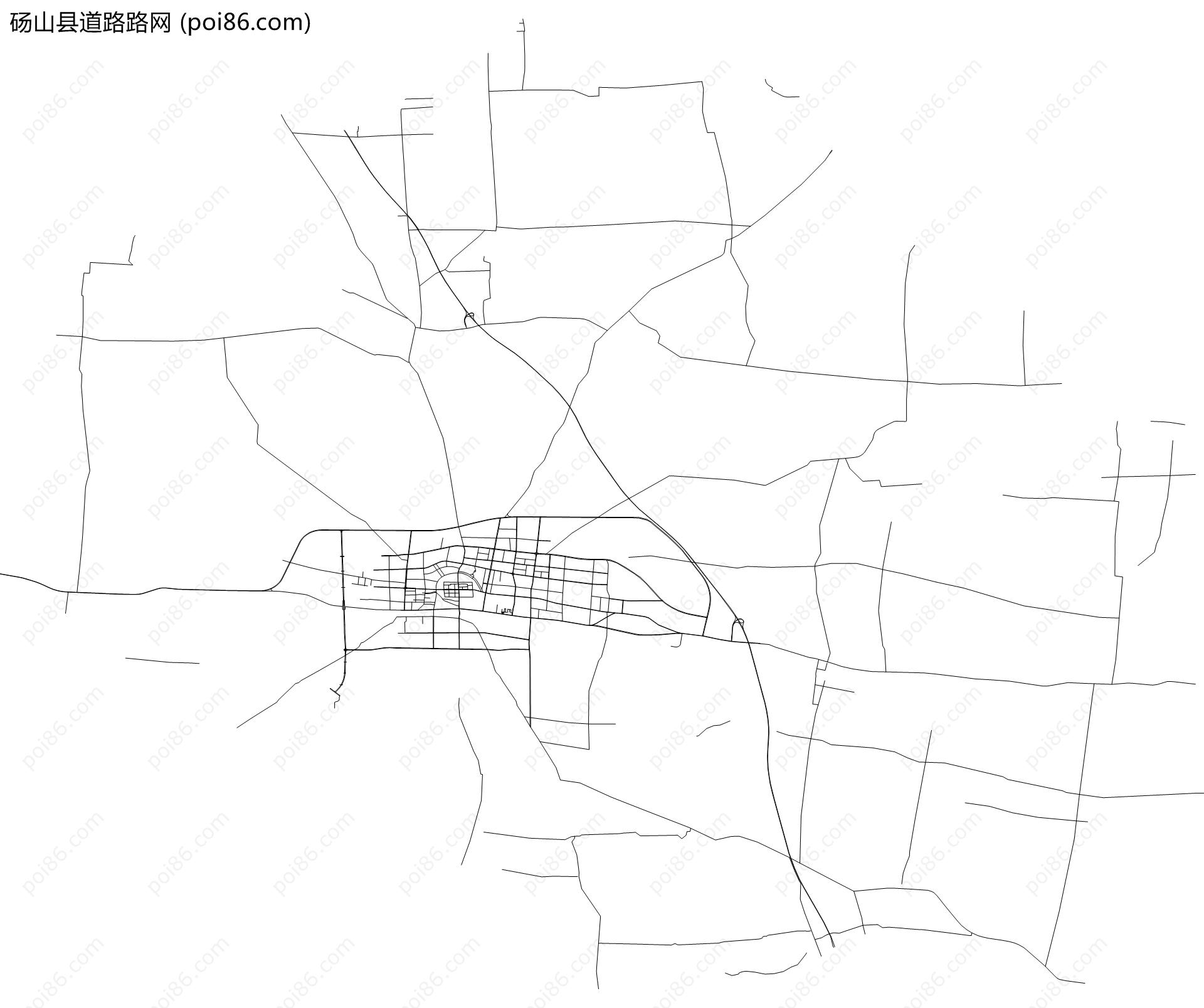 砀山县道路路网地图