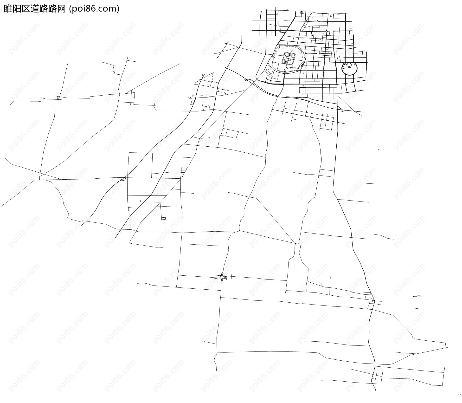 睢阳区道路路网地图