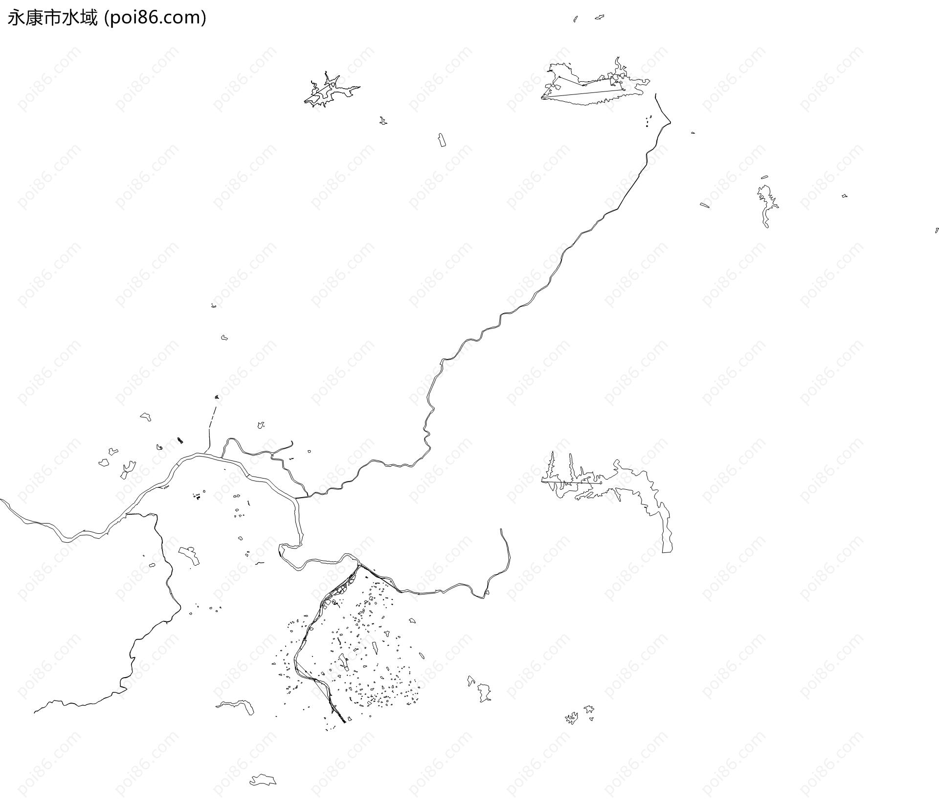 永康市水域地图
