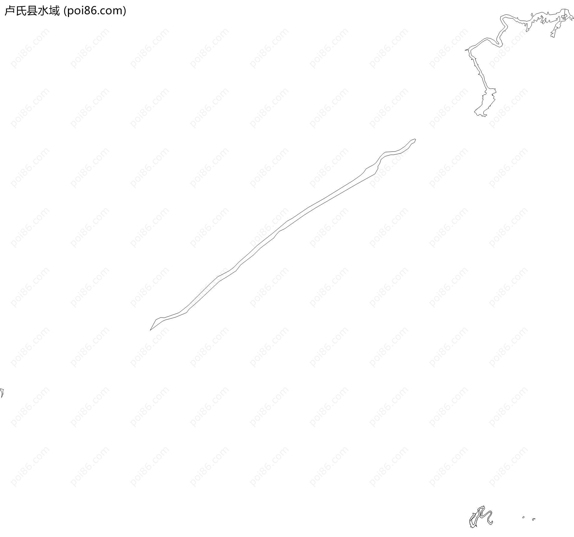 卢氏县水域地图