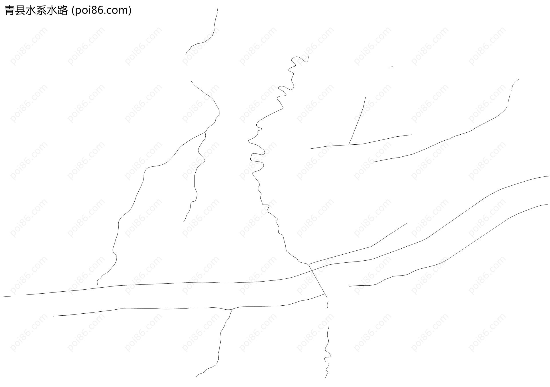 青县水系水路地图