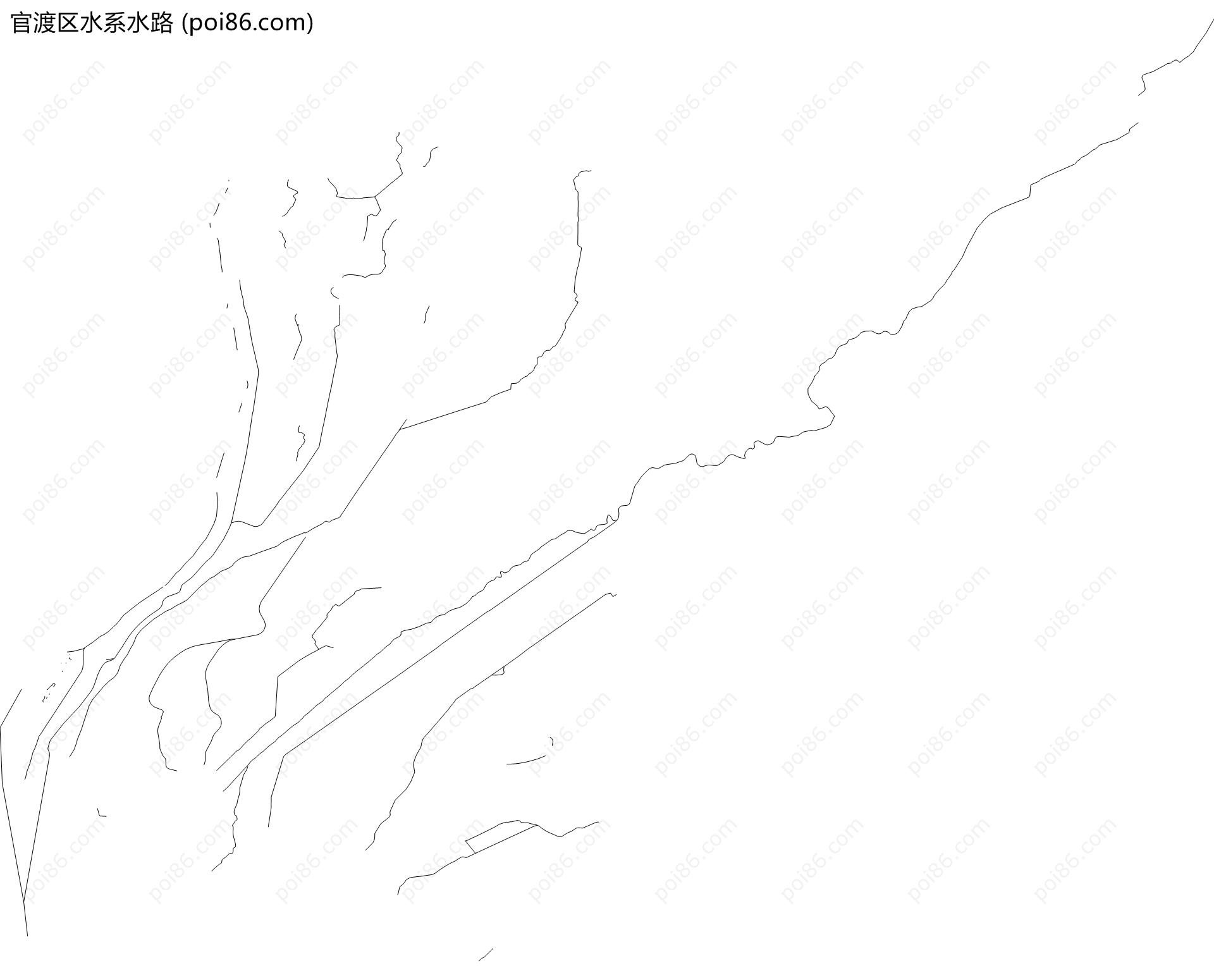 官渡区水系水路地图