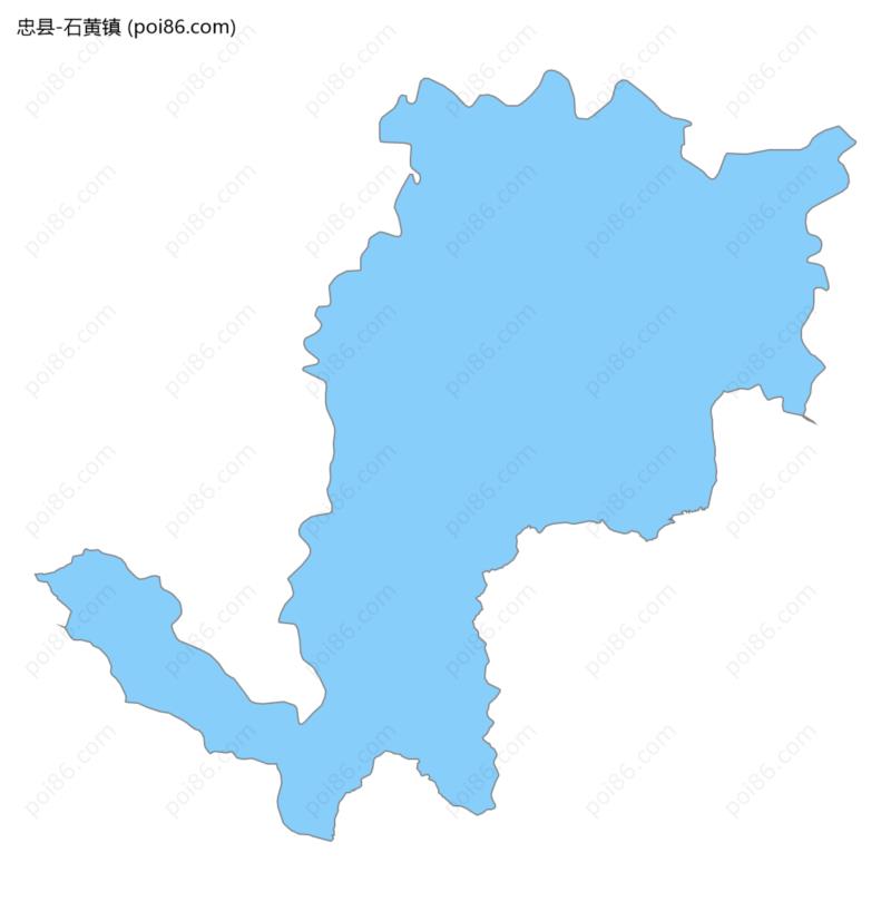 石黄镇边界地图