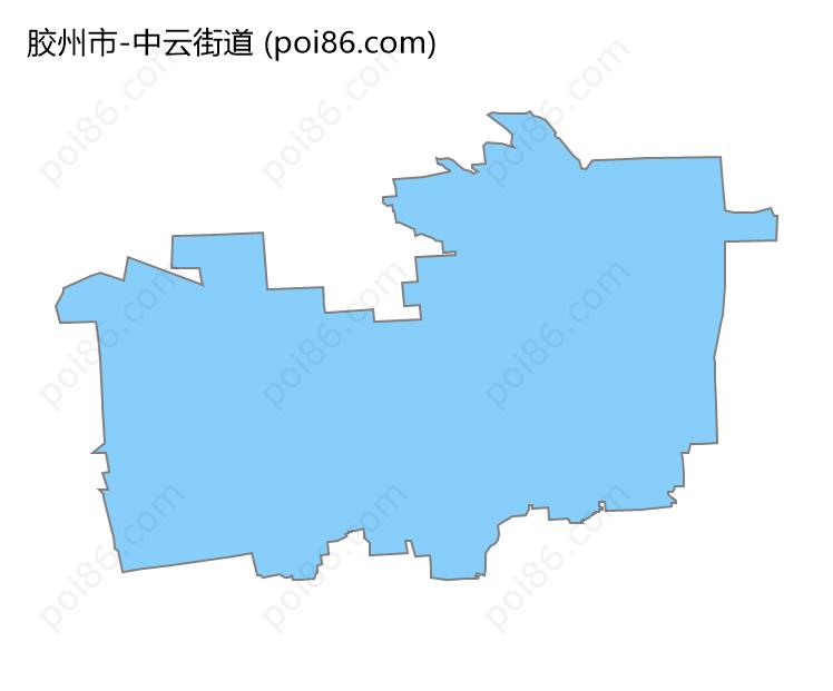 高德中云街道poi数据-高德胶州市poi数据-青岛市poi