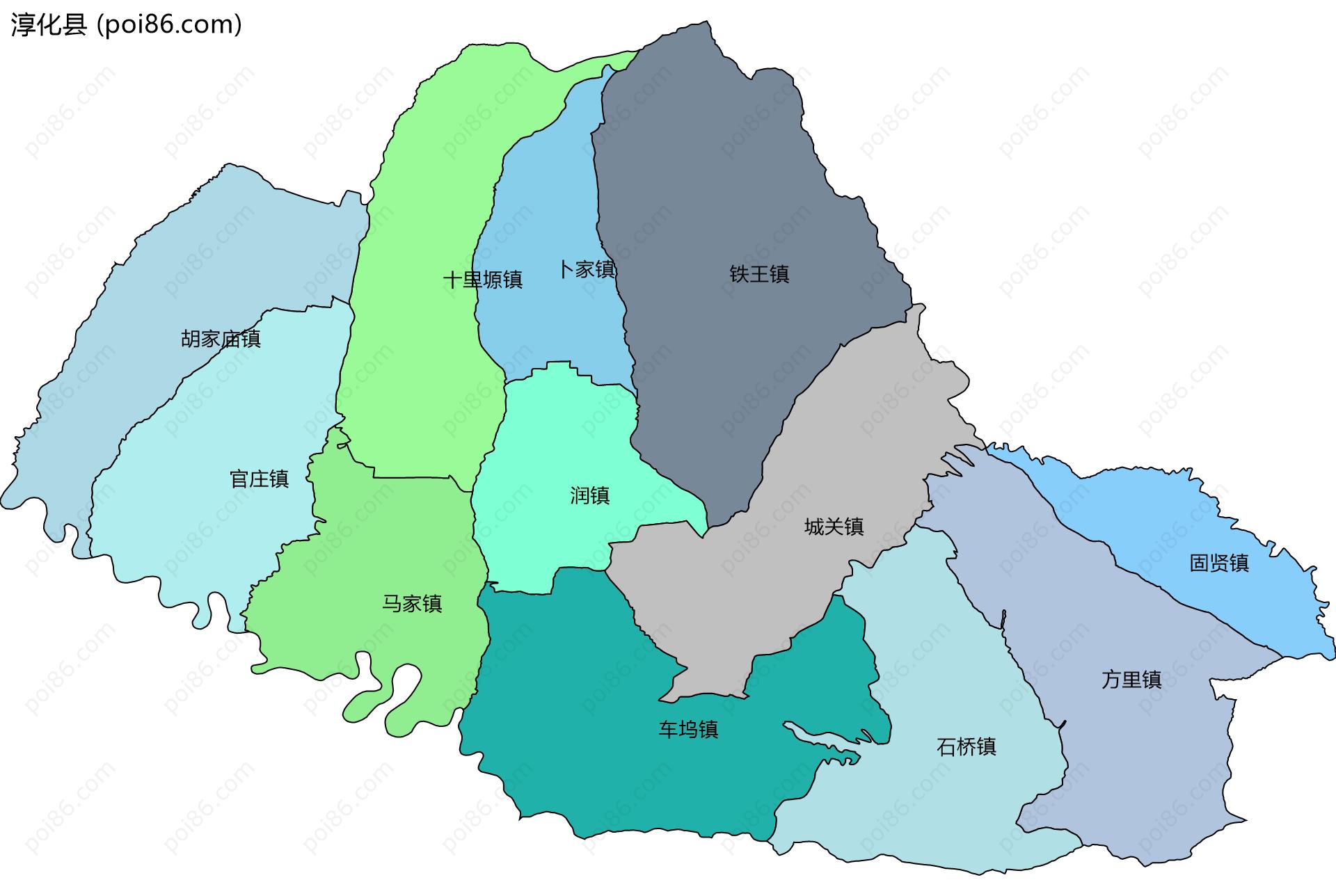 淳化县边界地图