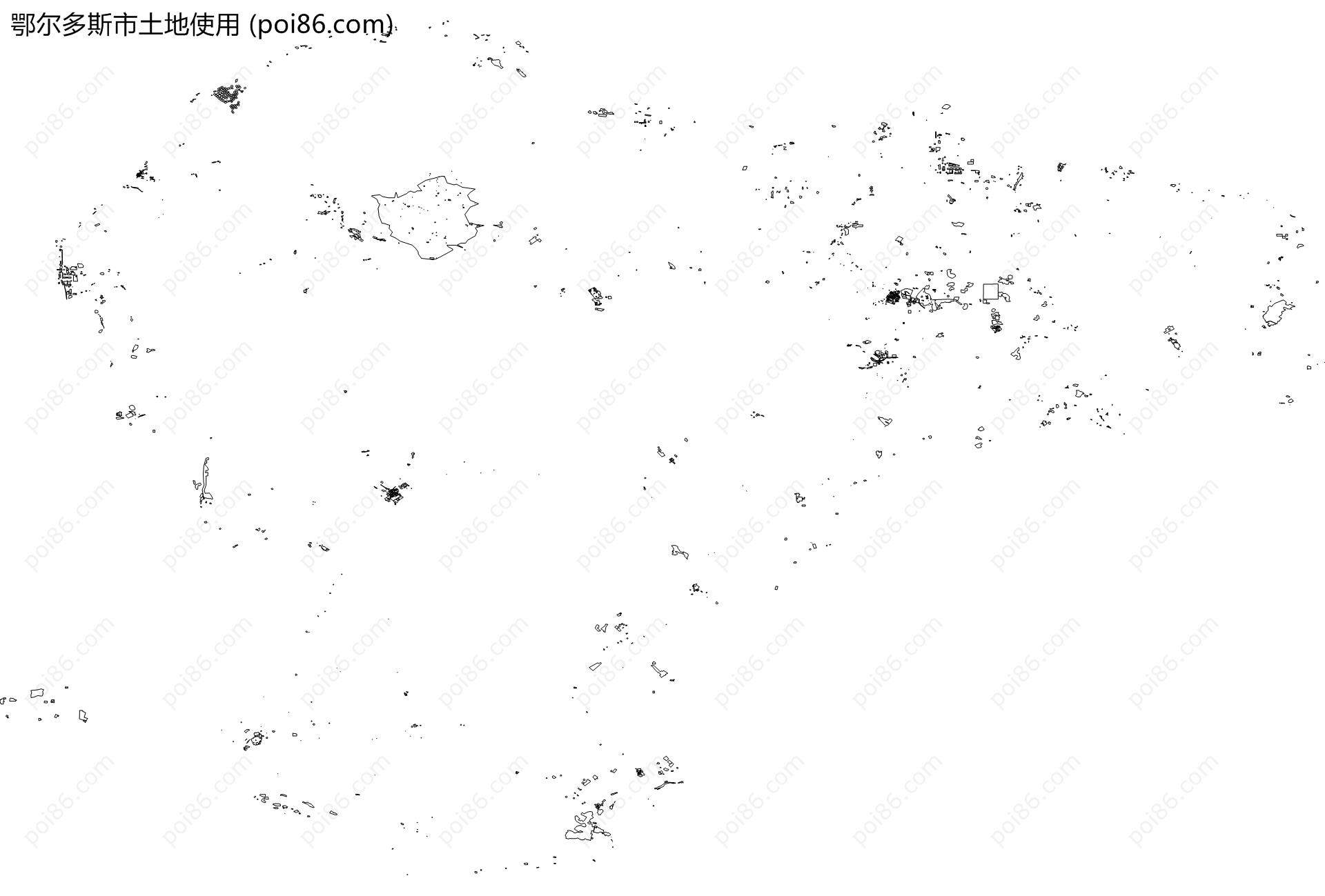 鄂尔多斯市土地使用地图