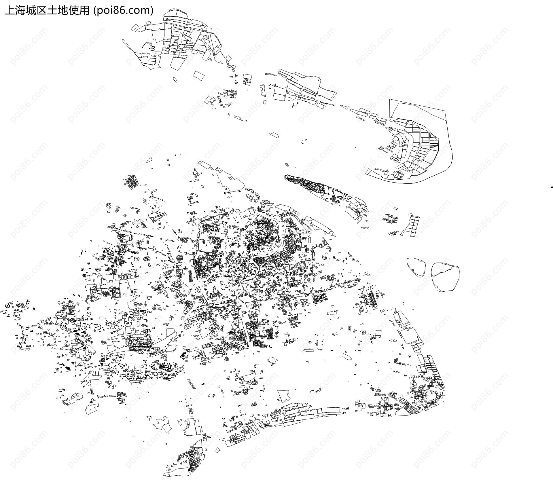 上海城区土地使用地图