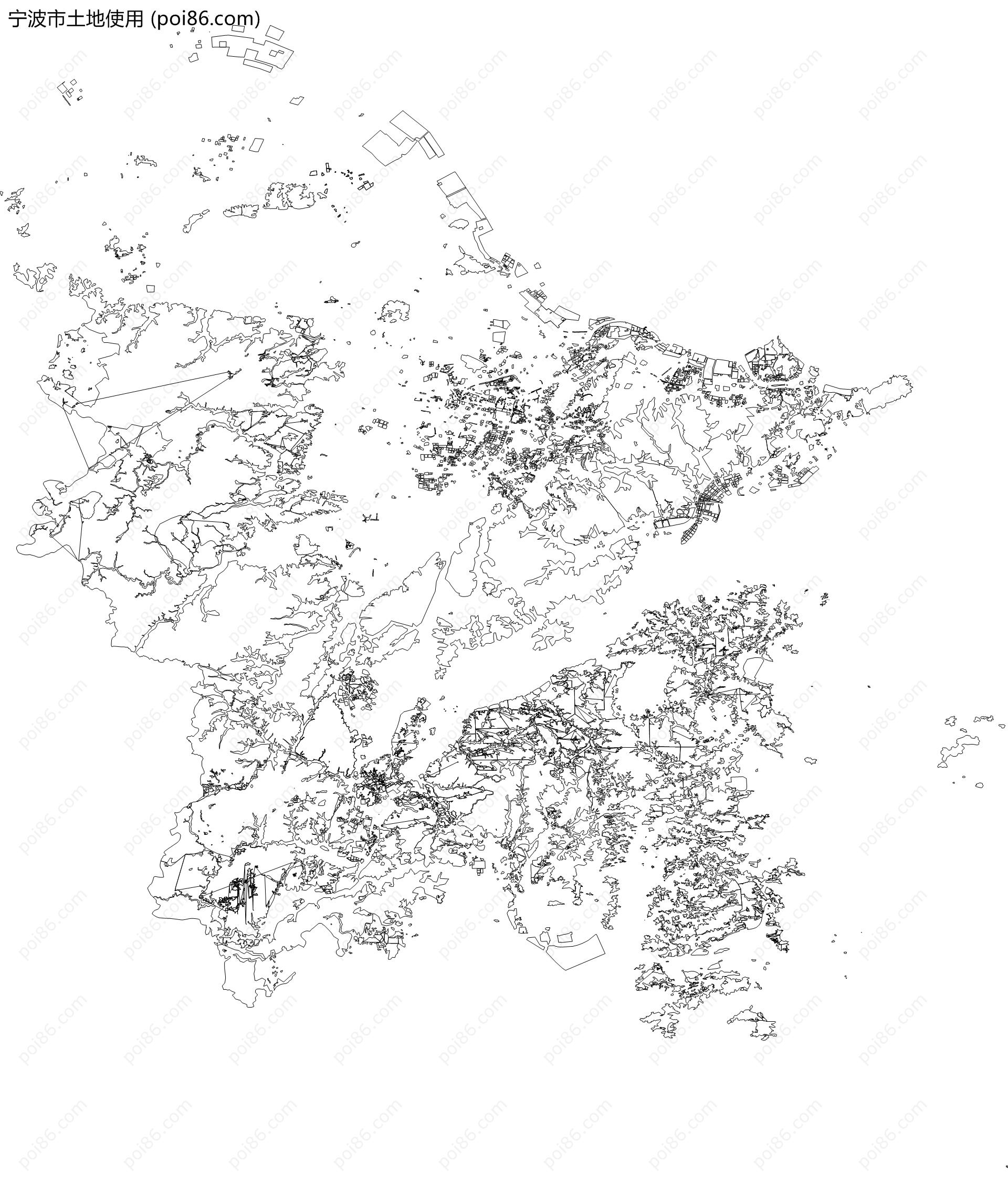 宁波市土地使用地图