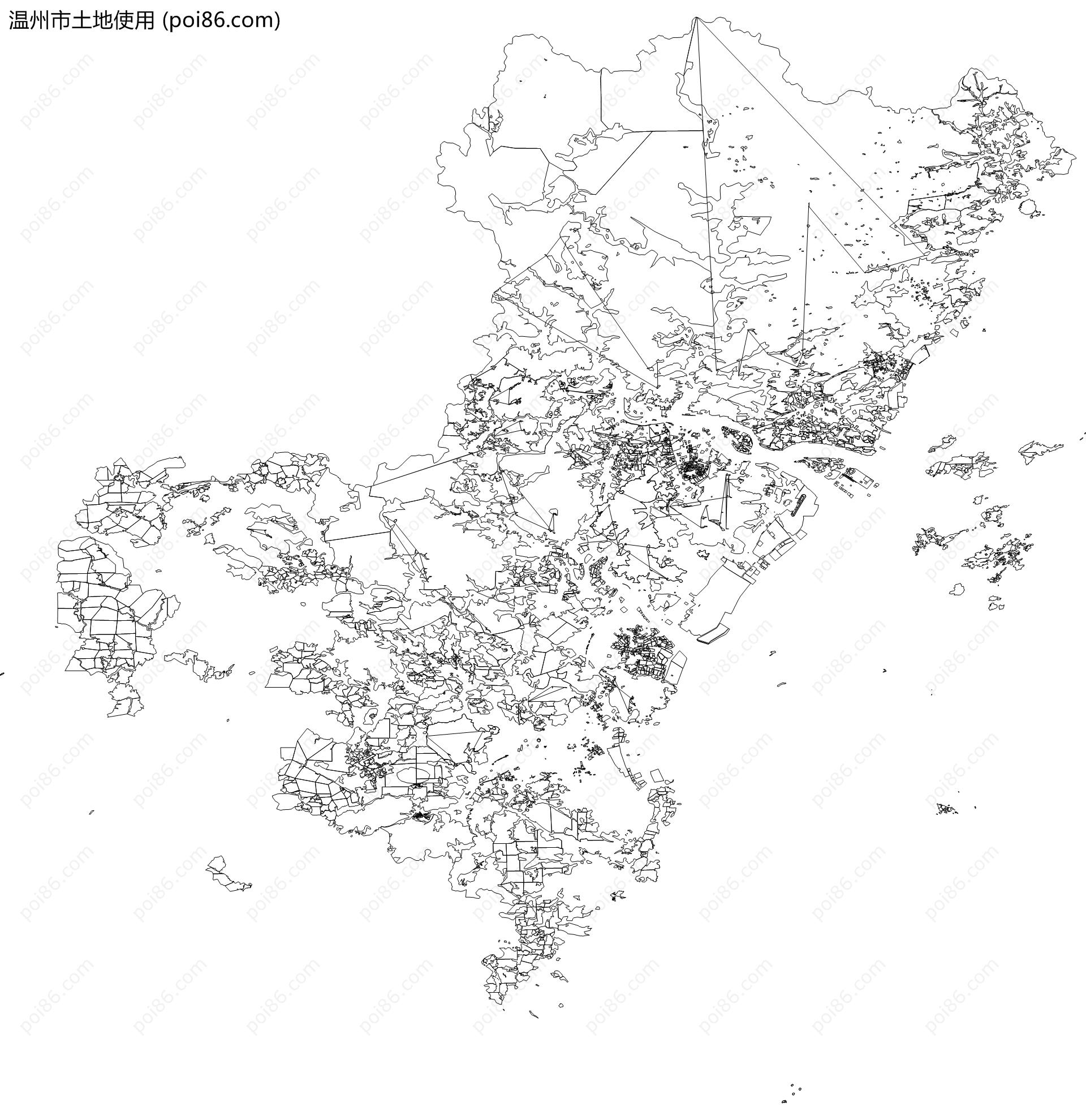 温州市土地使用地图