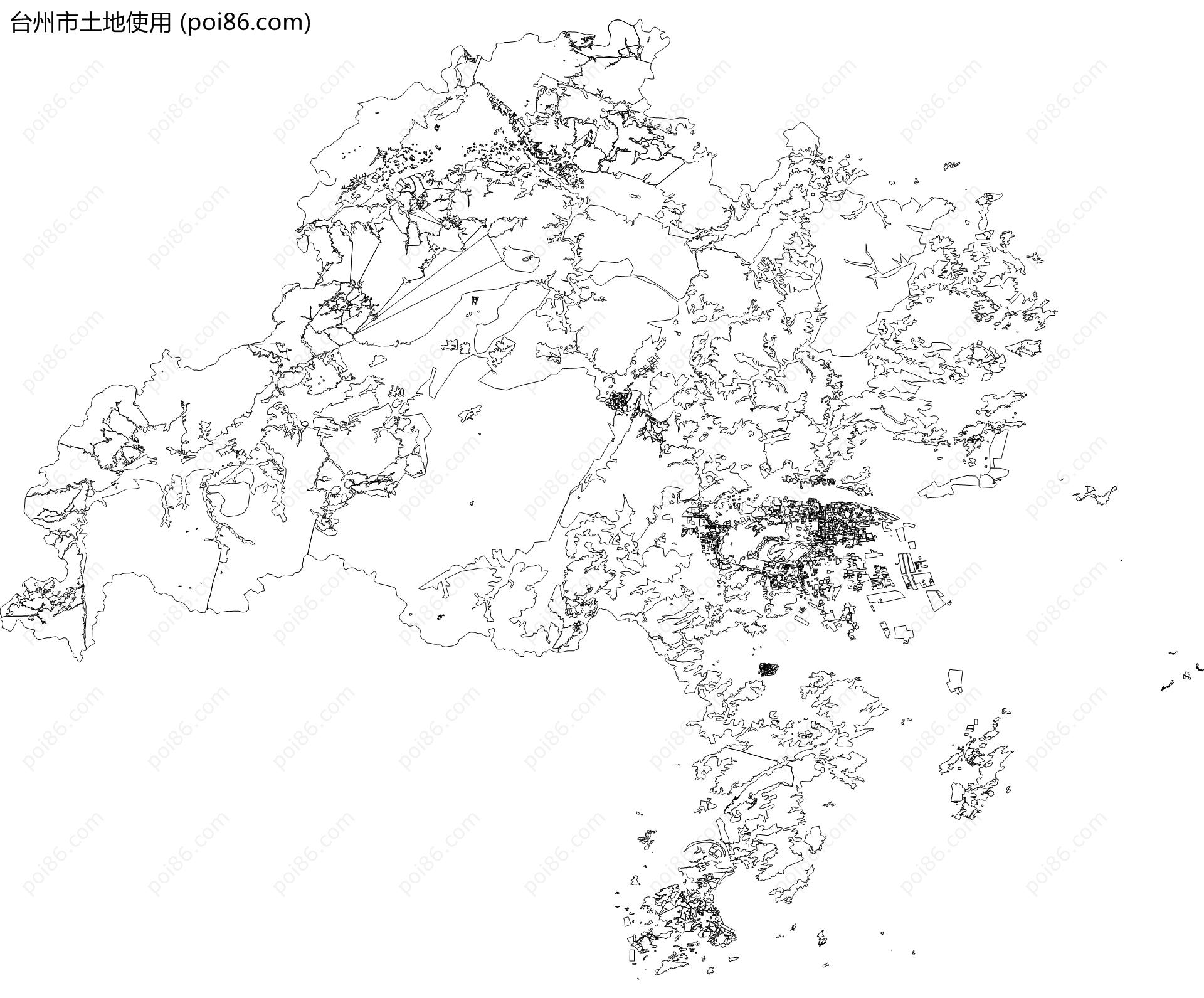 台州市土地使用地图