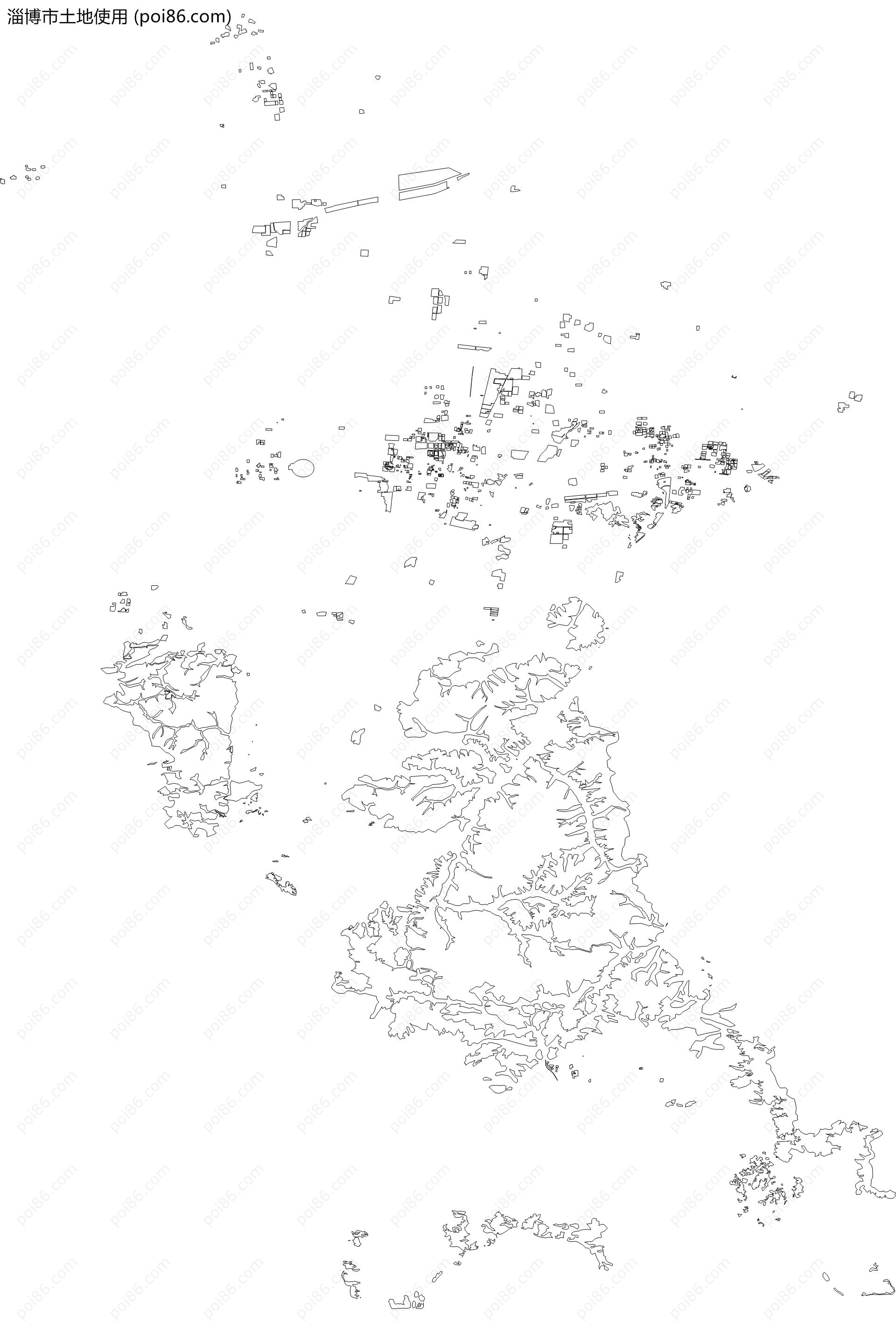 淄博市土地使用地图