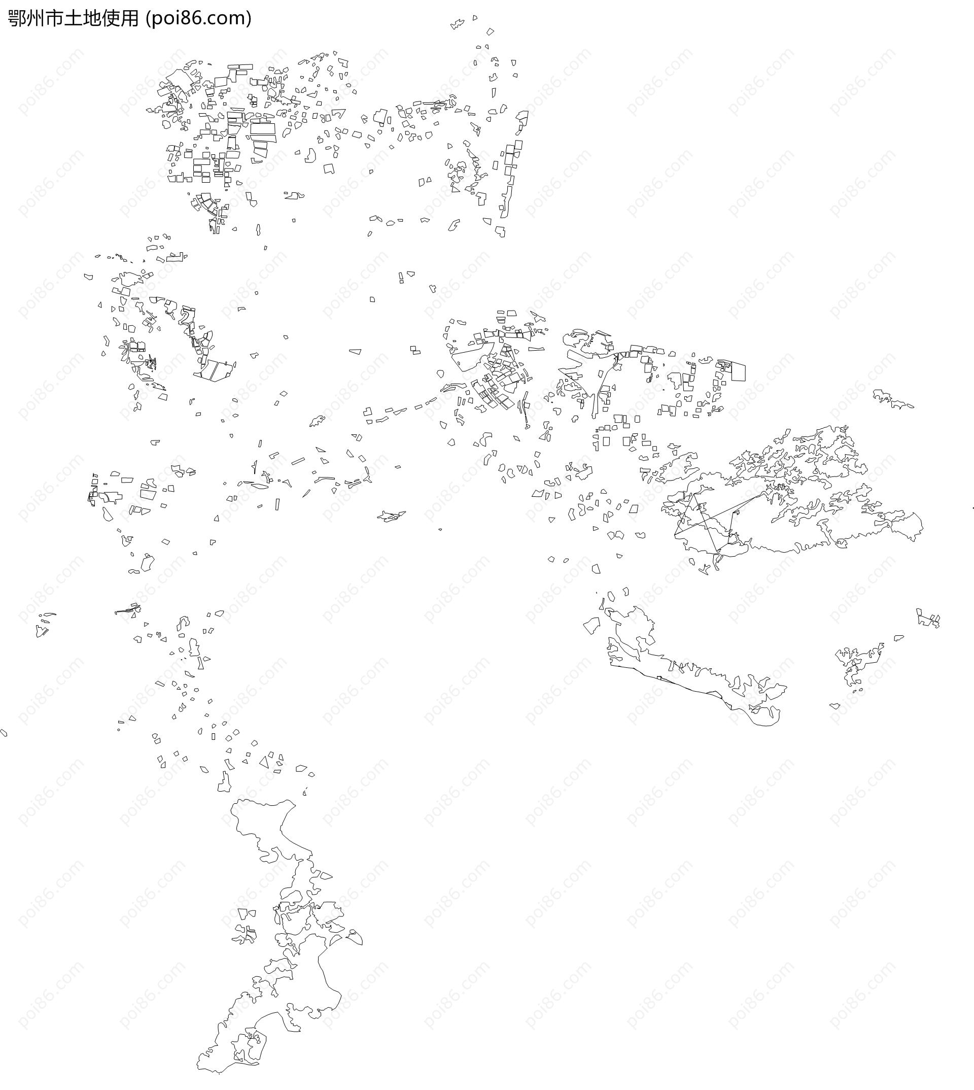 鄂州市土地使用地图