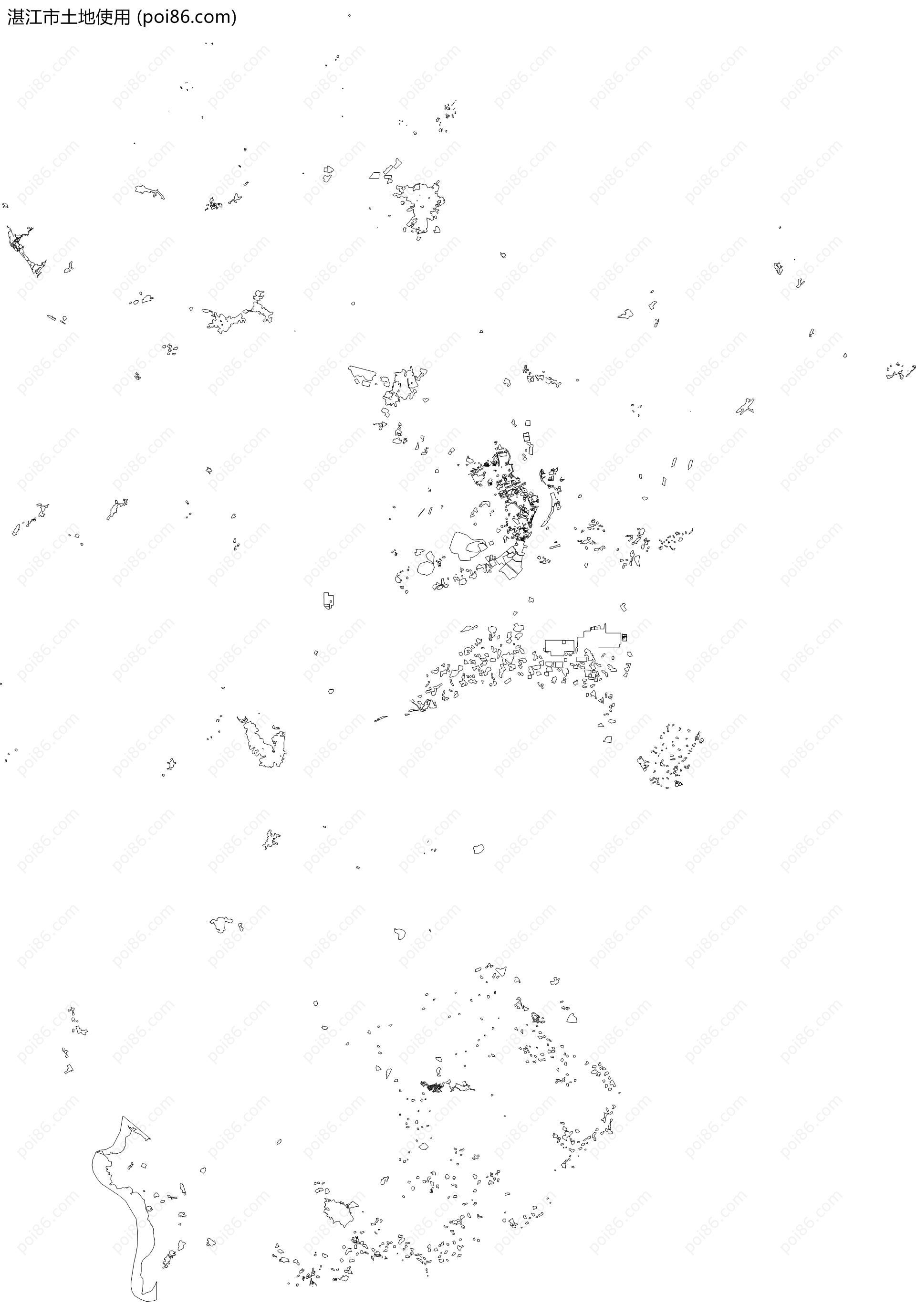 湛江市土地使用地图