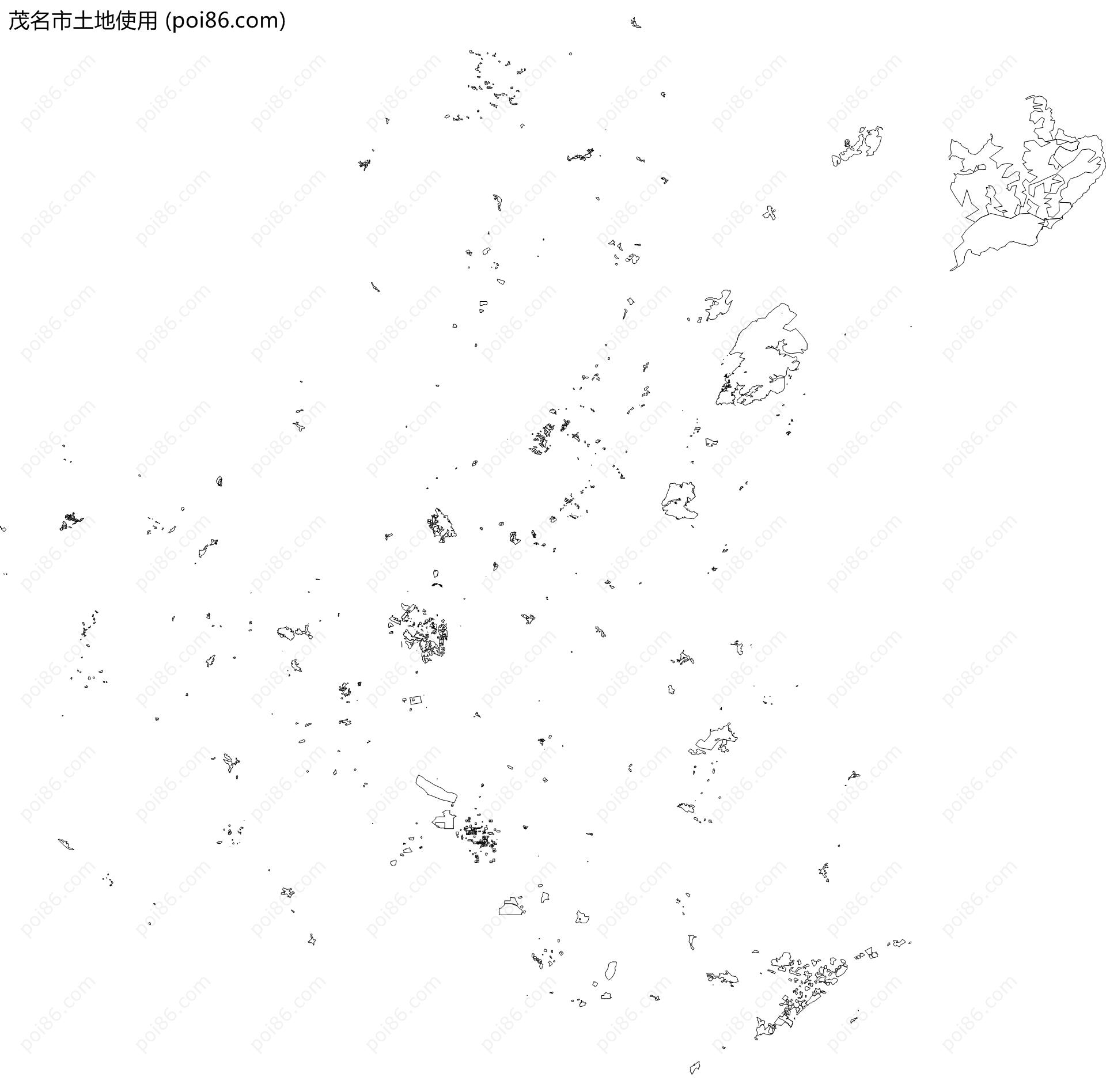 茂名市土地使用地图