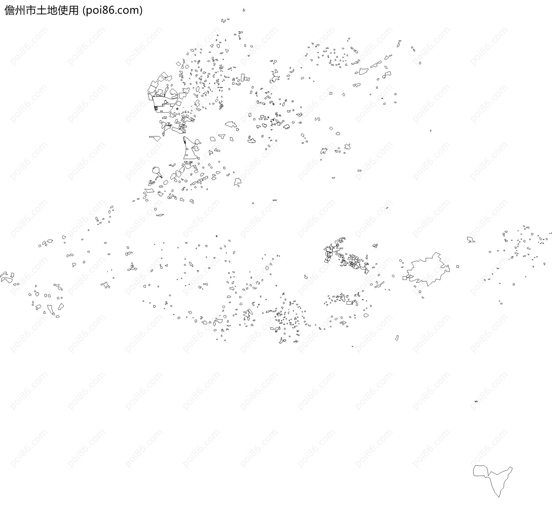 儋州市土地使用地图