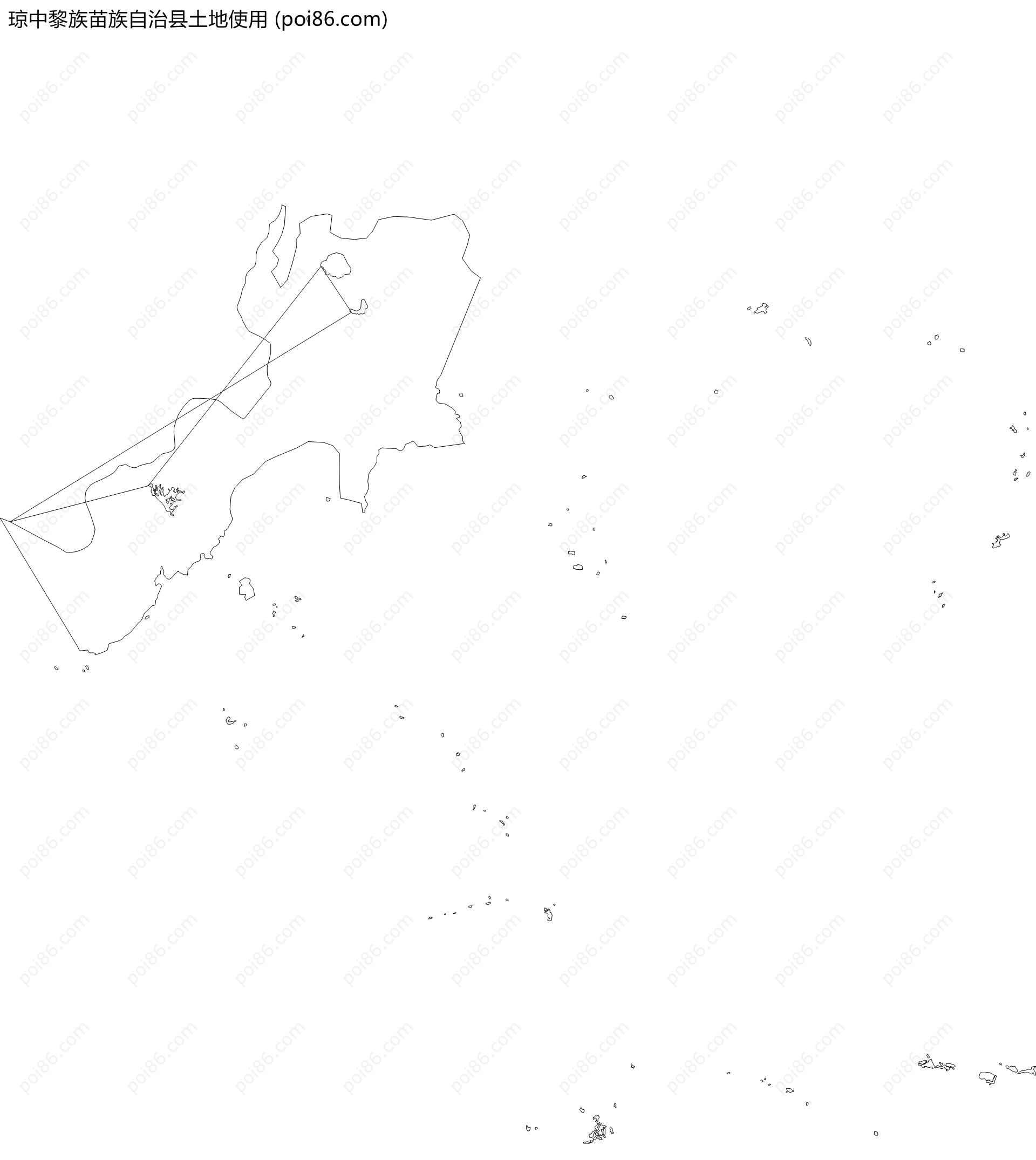琼中黎族苗族自治县土地使用地图