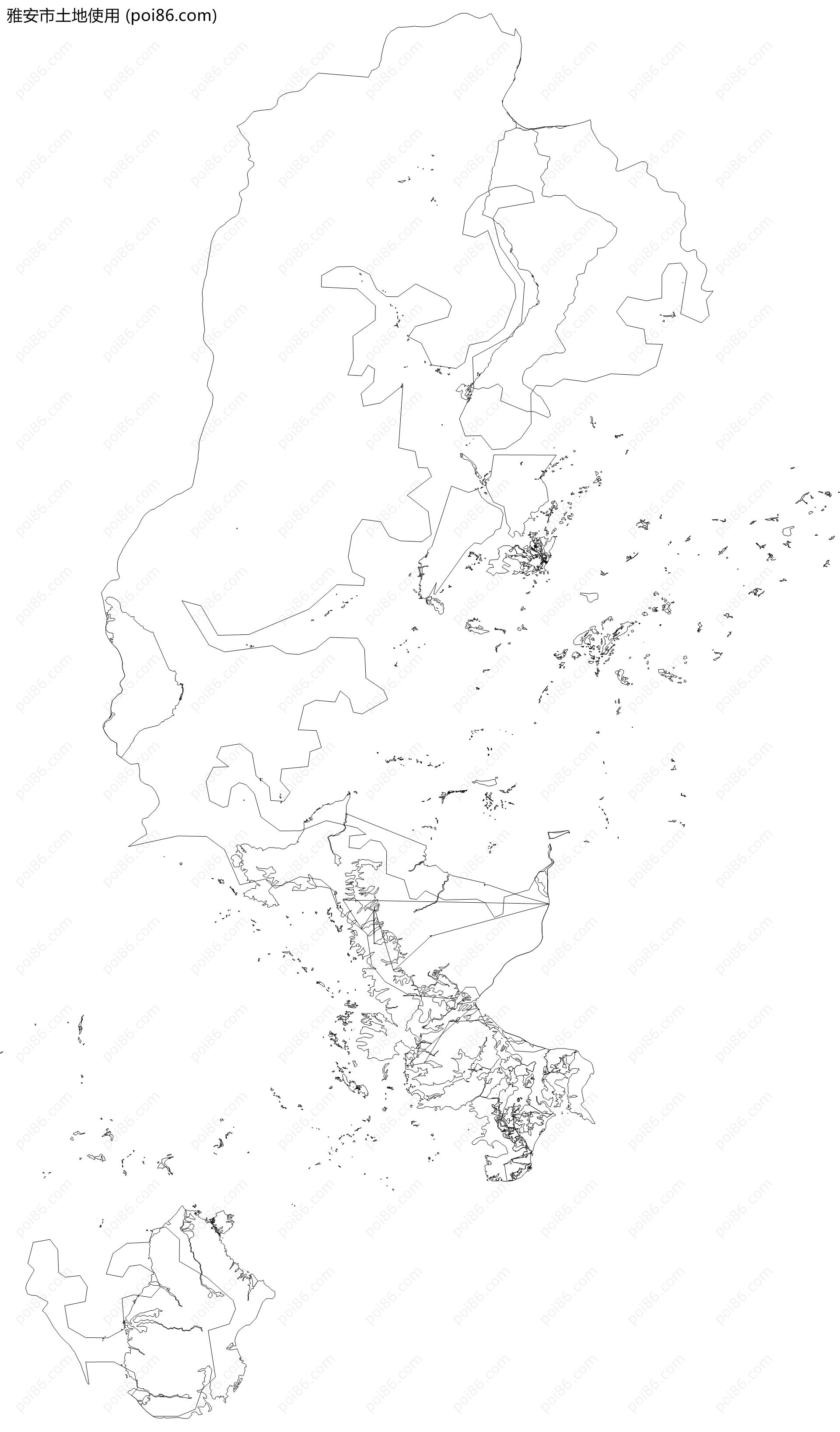雅安市土地使用地图