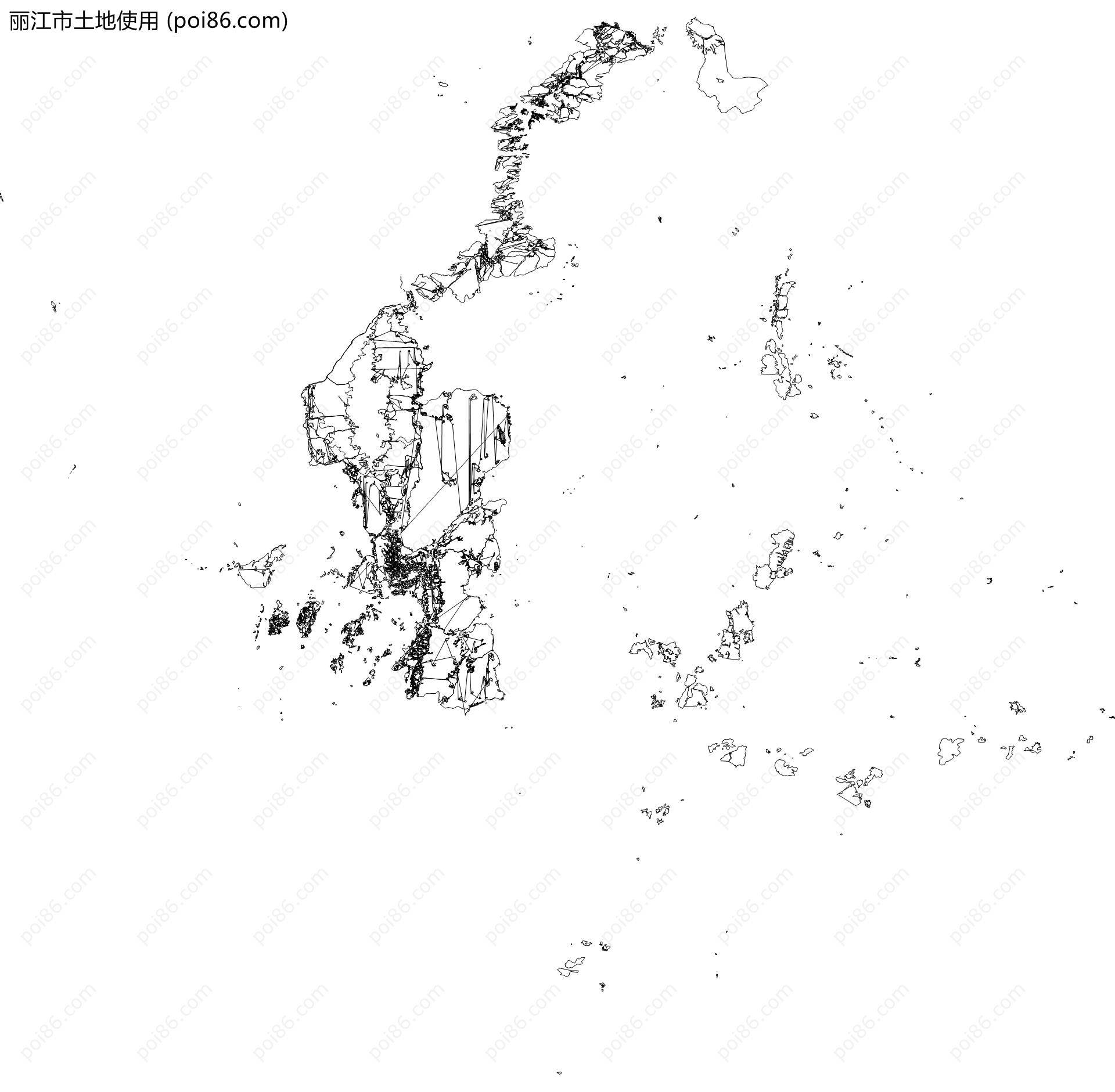 丽江市土地使用地图