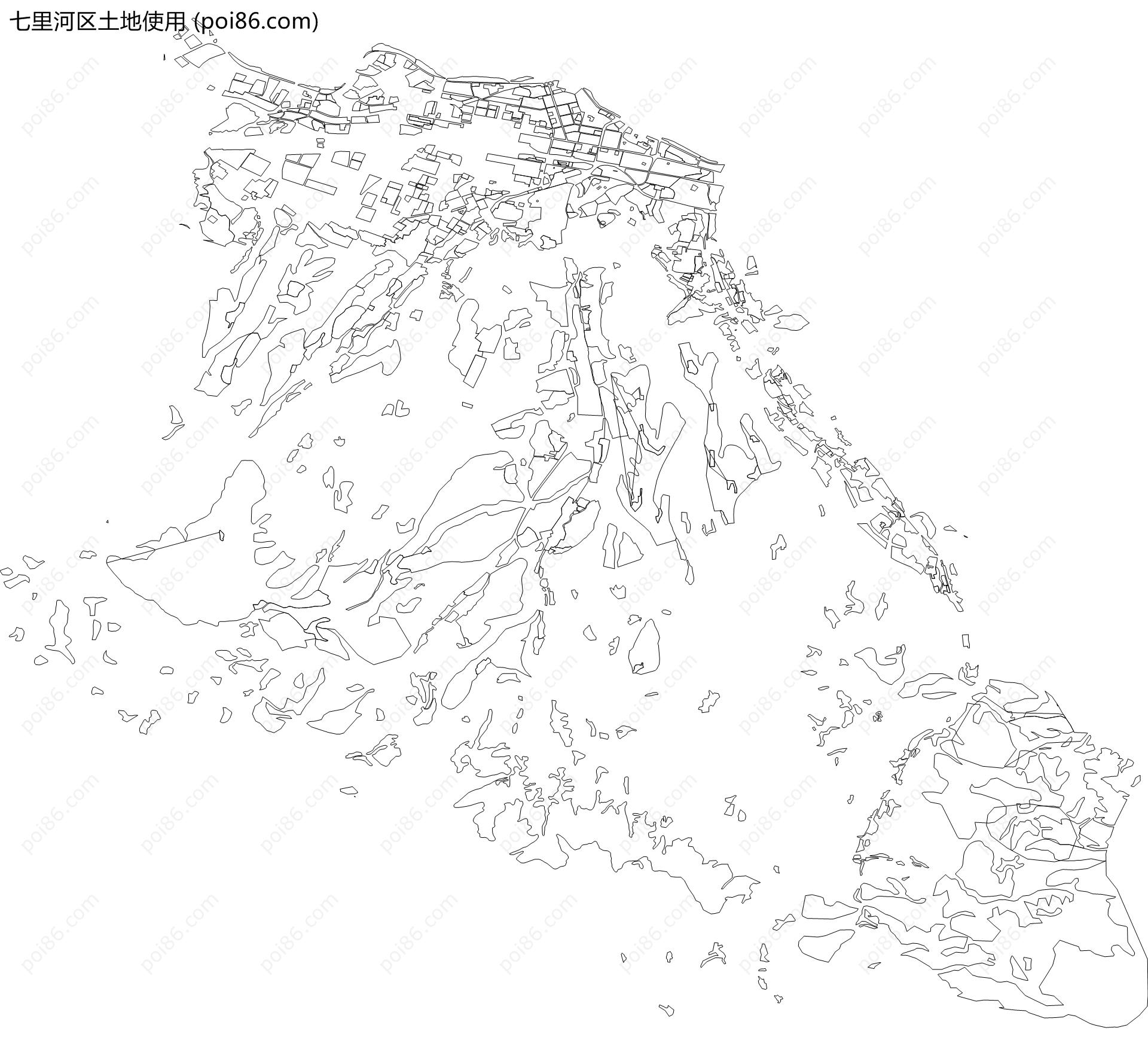 七里河区土地使用地图