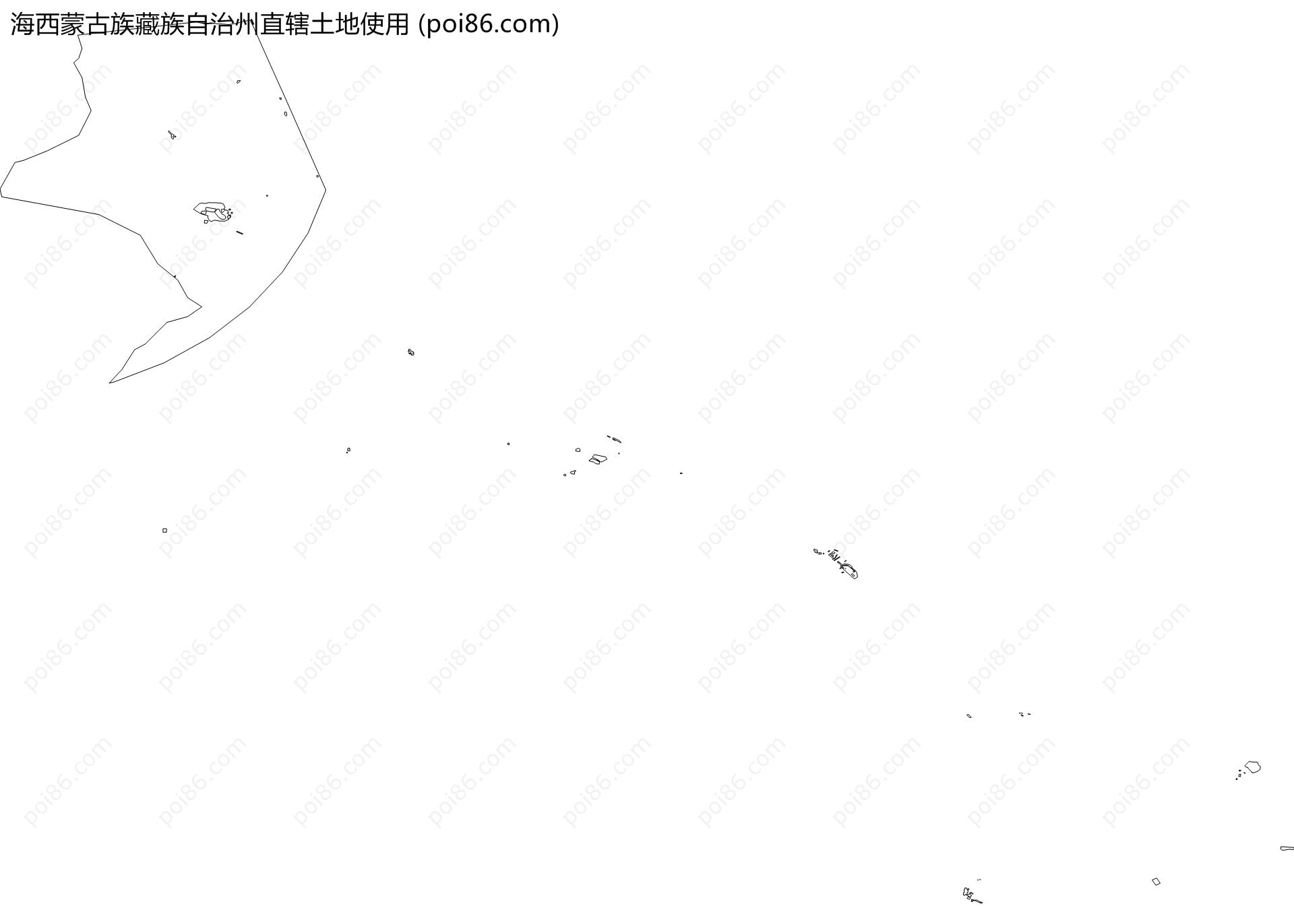 海西蒙古族藏族自治州直辖土地使用地图