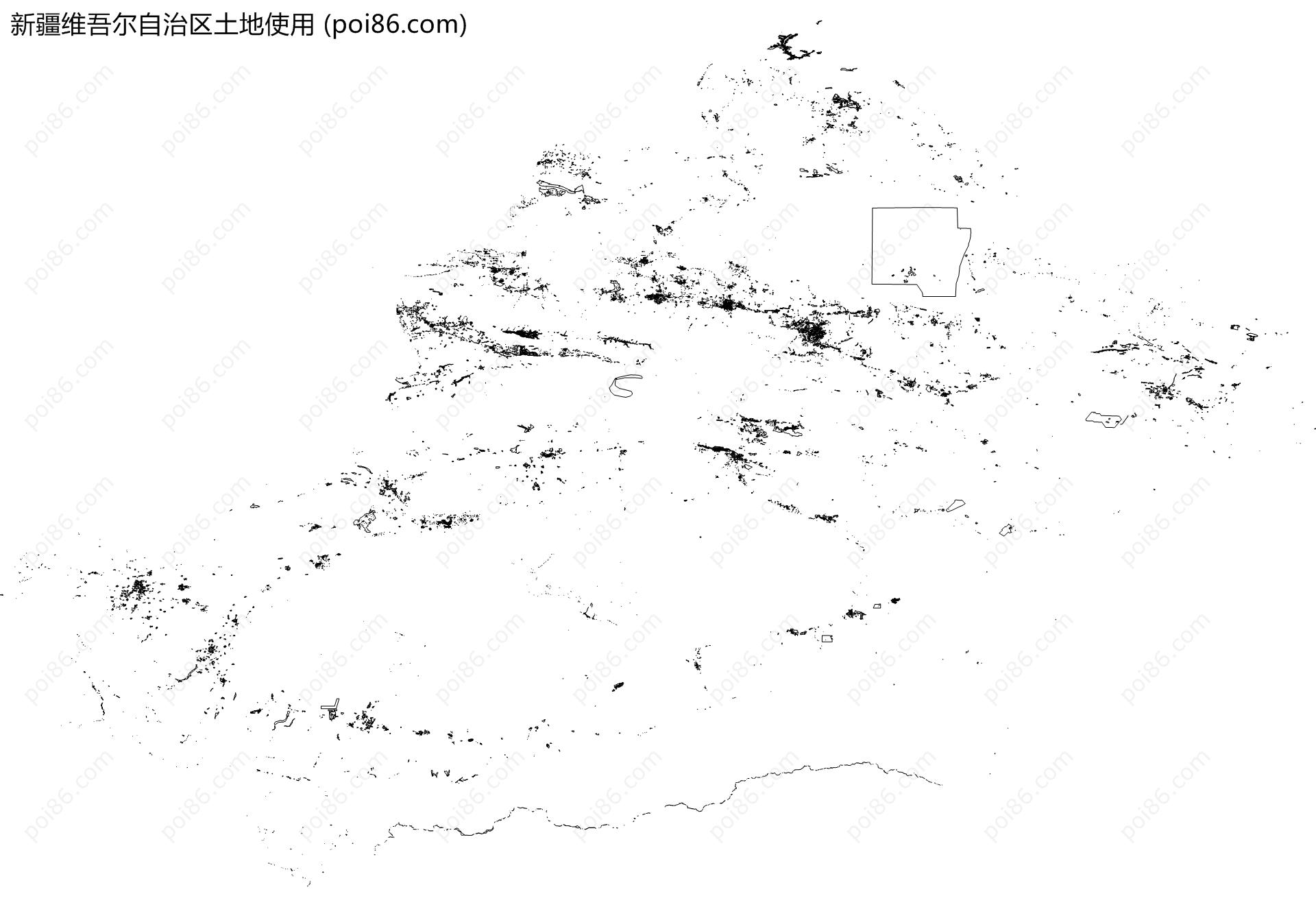 新疆维吾尔自治区土地使用地图