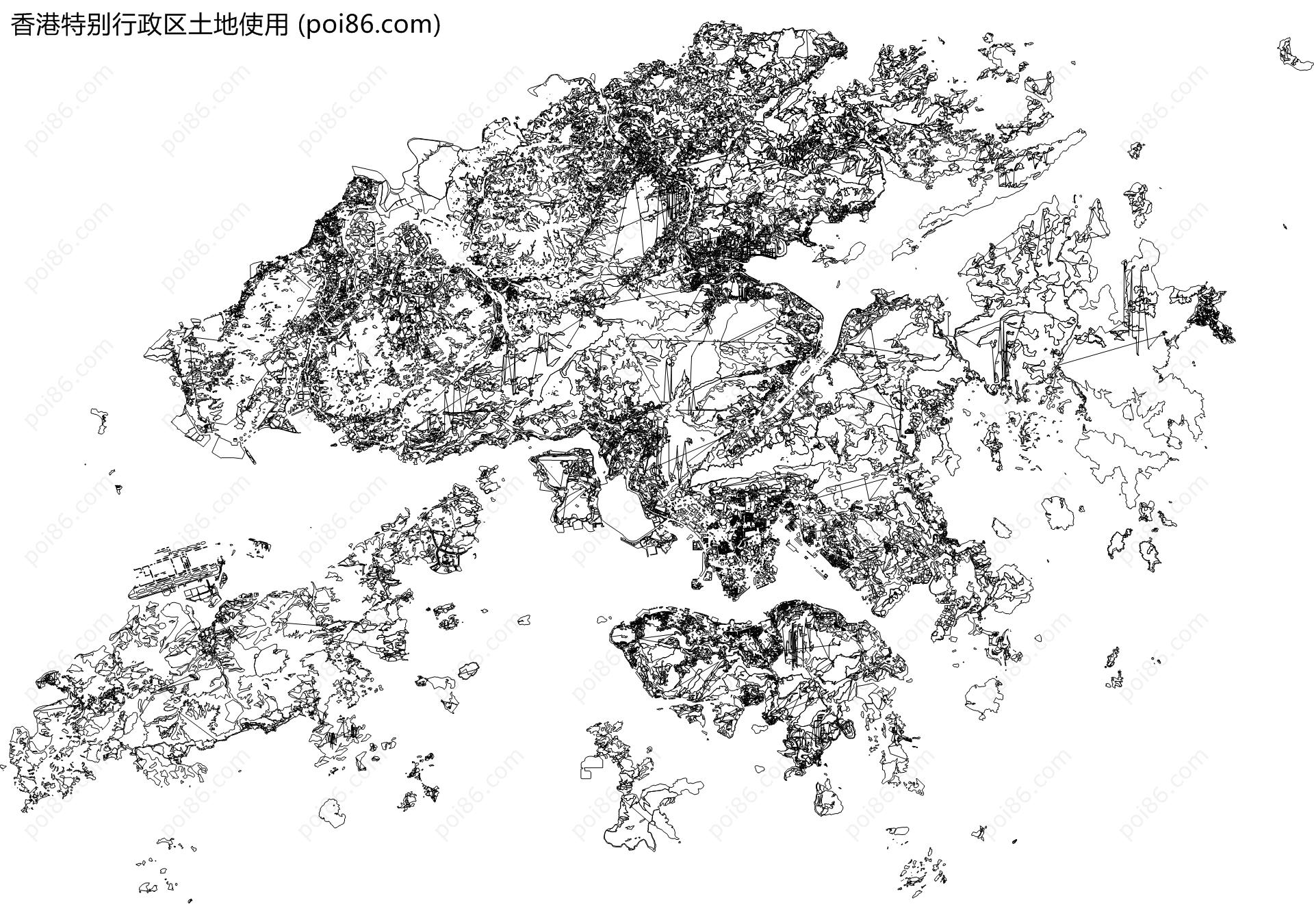 香港特别行政区土地使用地图