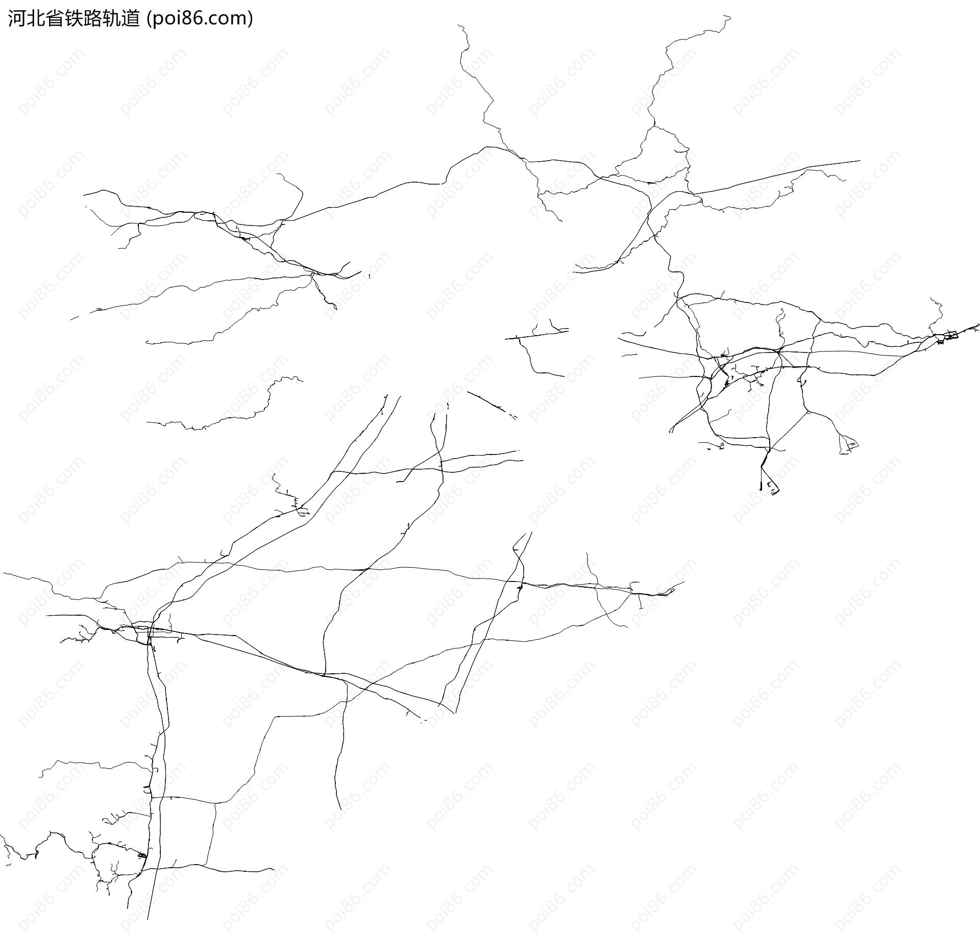 河北省铁路轨道地图
