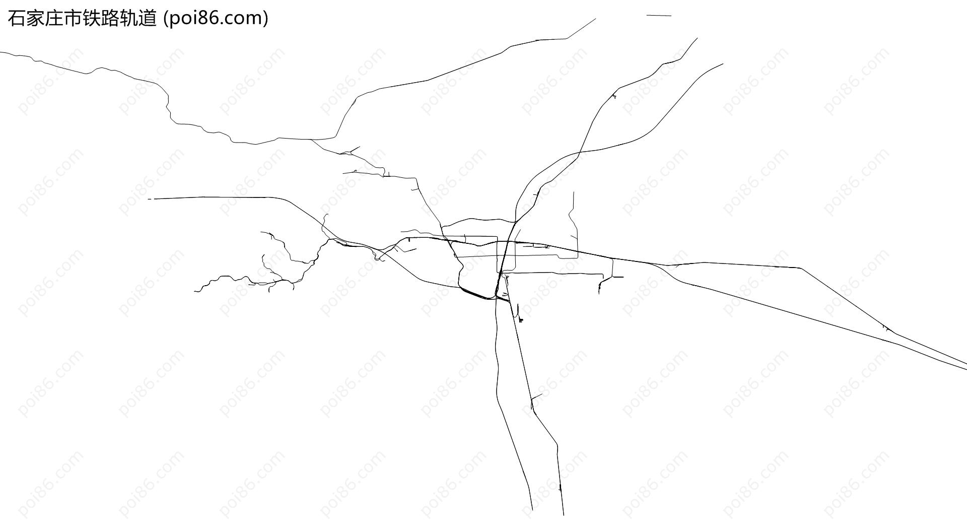 石家庄市铁路轨道地图