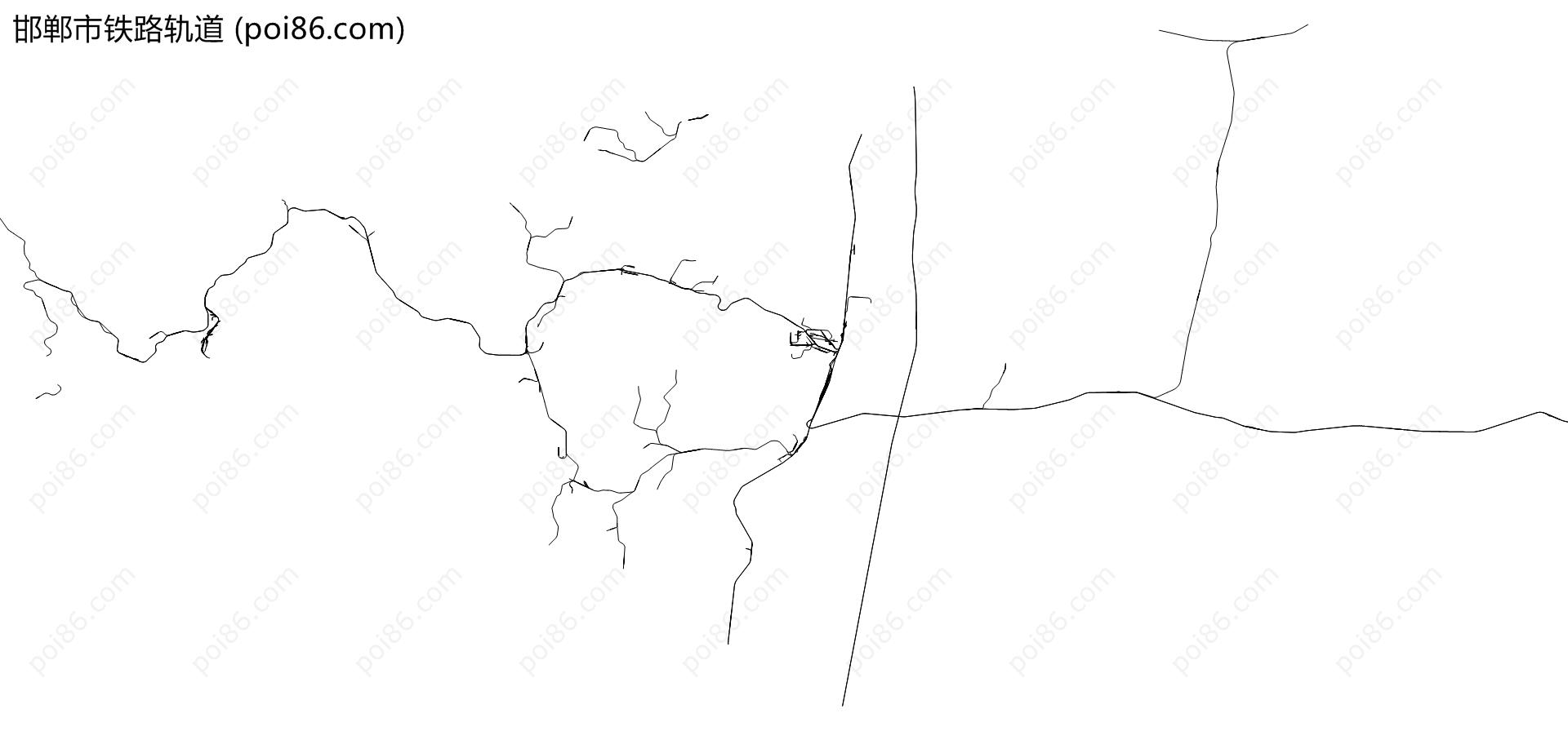 邯郸市铁路轨道地图