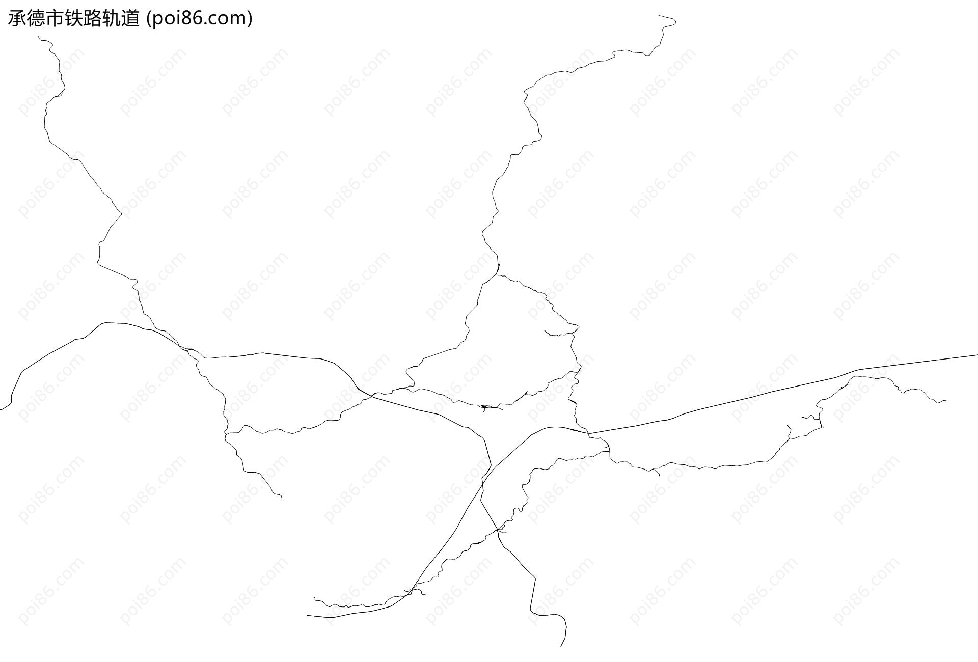 承德市铁路轨道地图