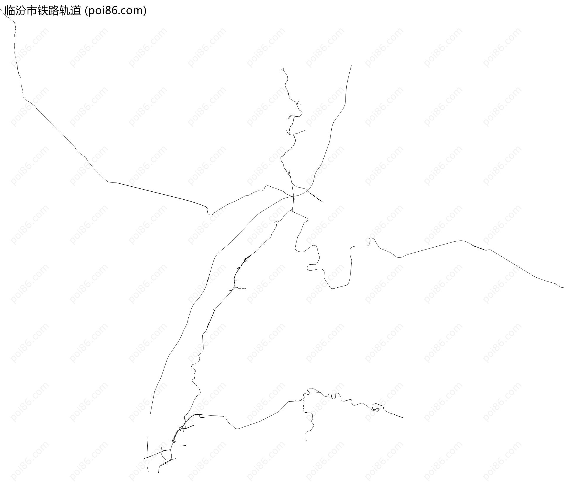 临汾市铁路轨道地图