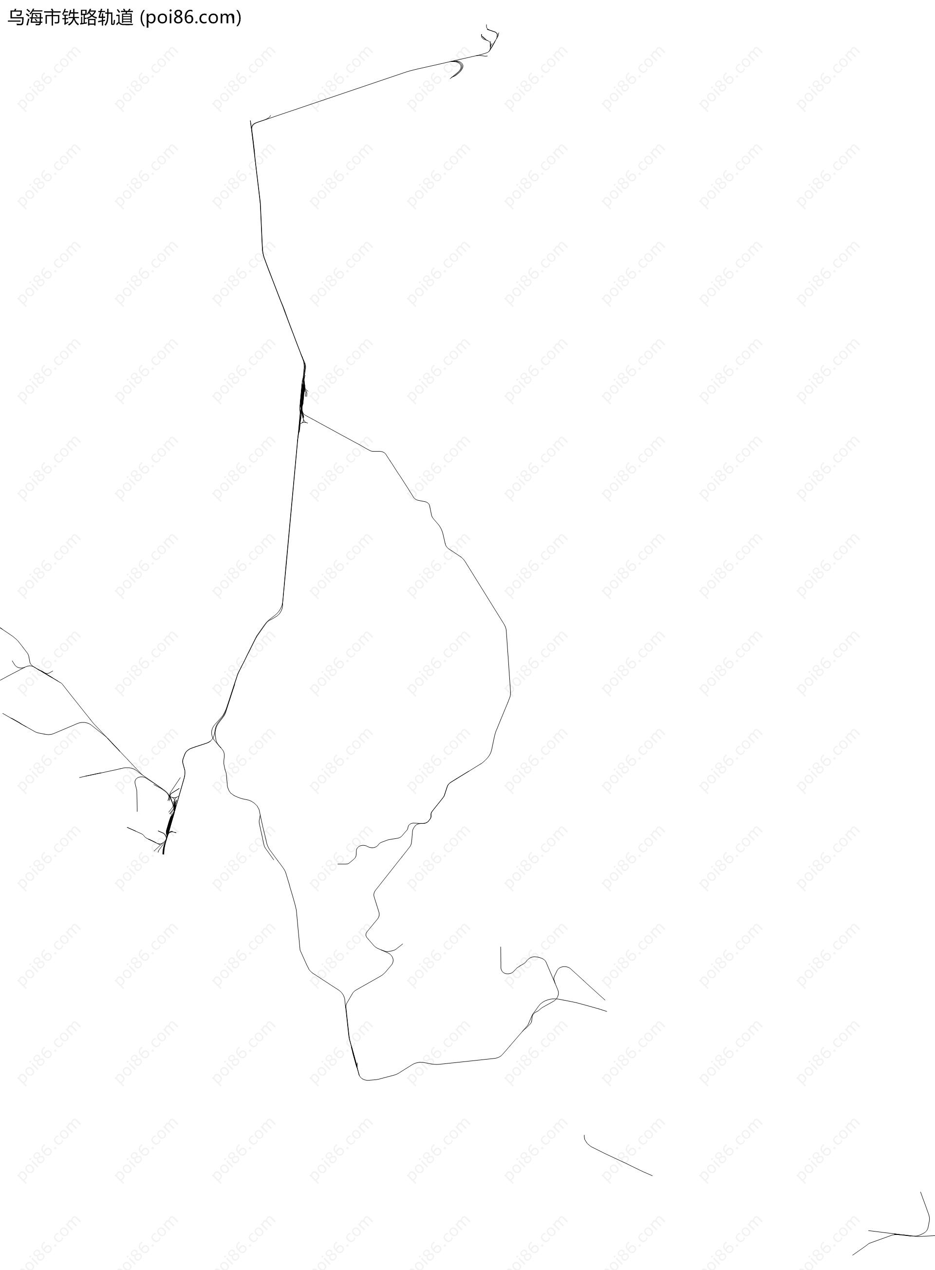 乌海市铁路轨道地图