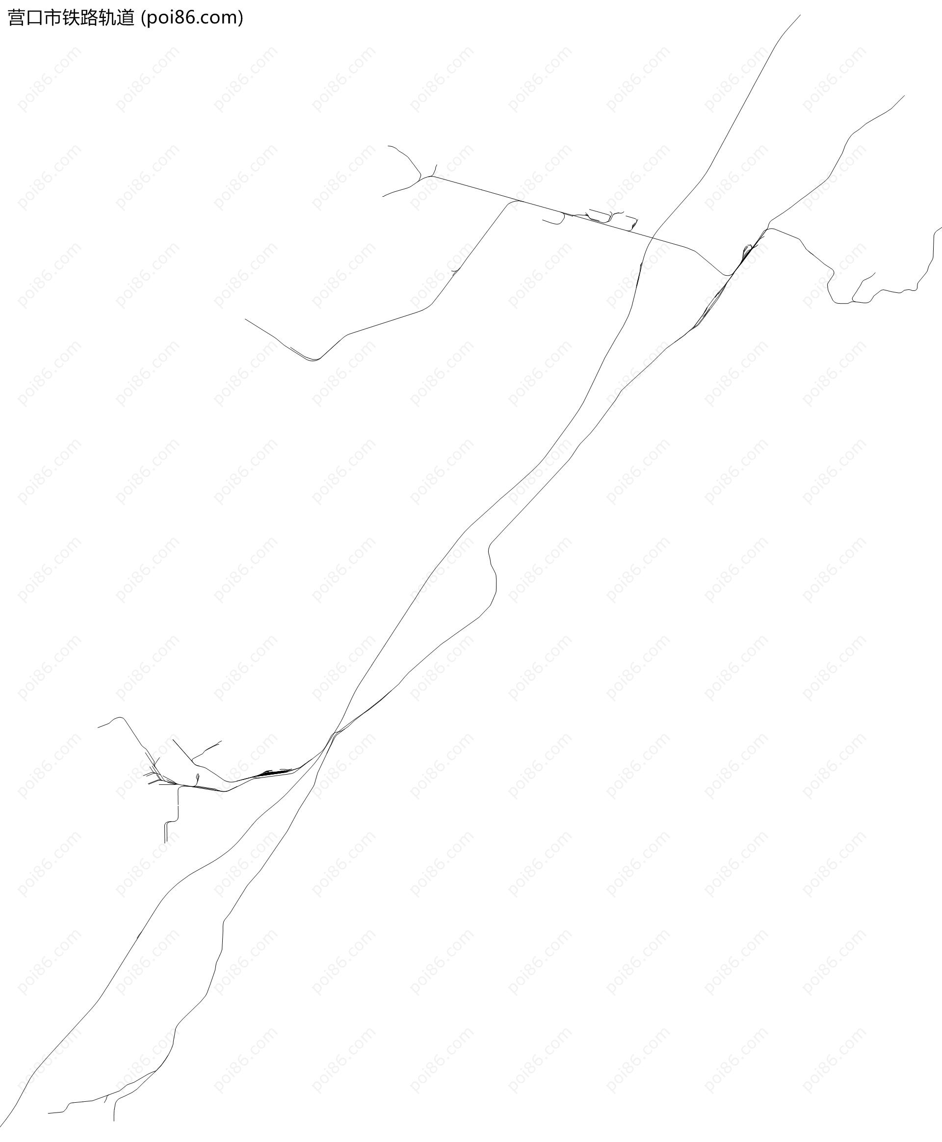 营口市铁路轨道地图