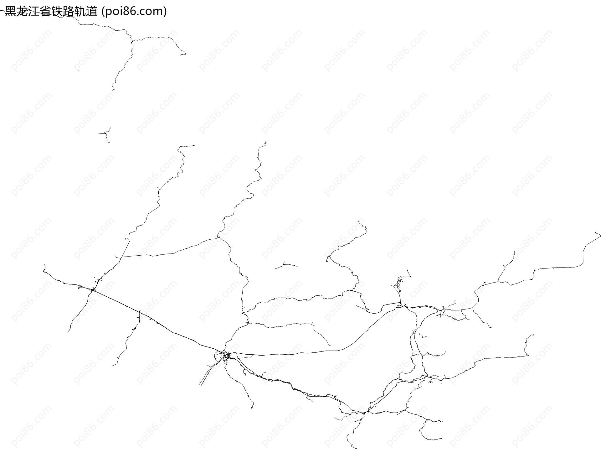 黑龙江省铁路轨道地图