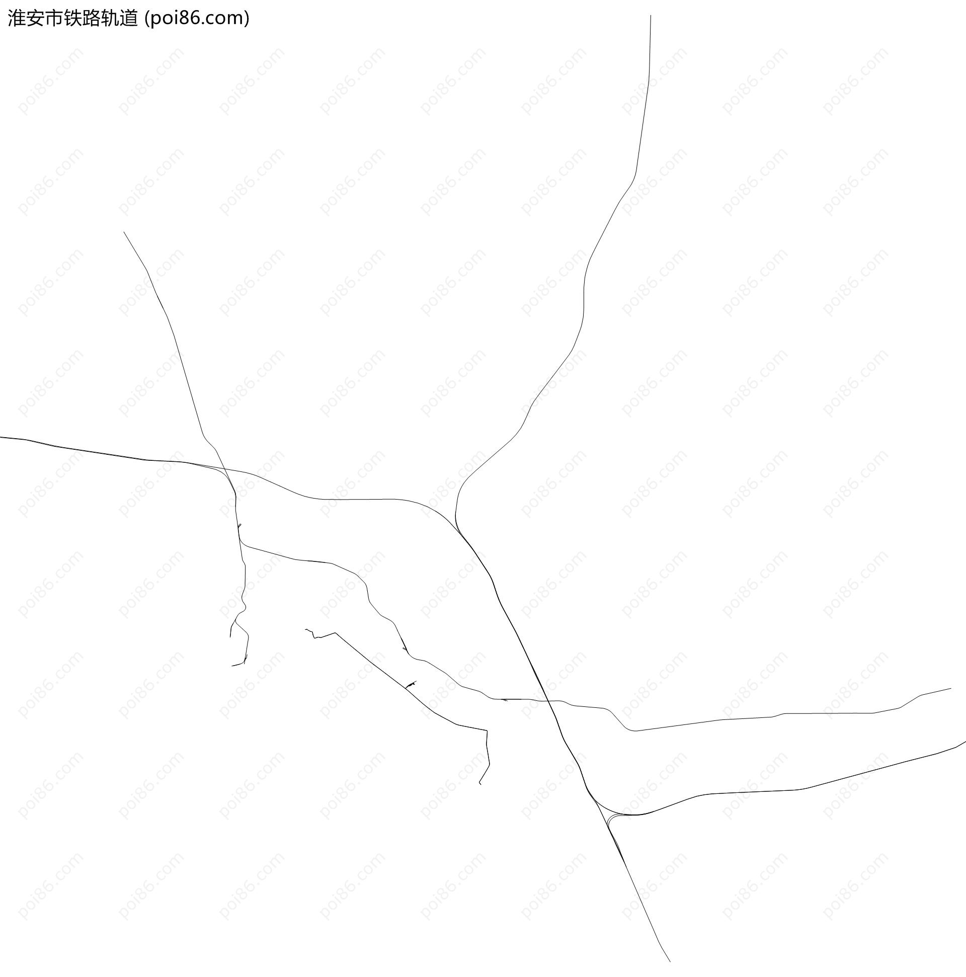 淮安市铁路轨道地图