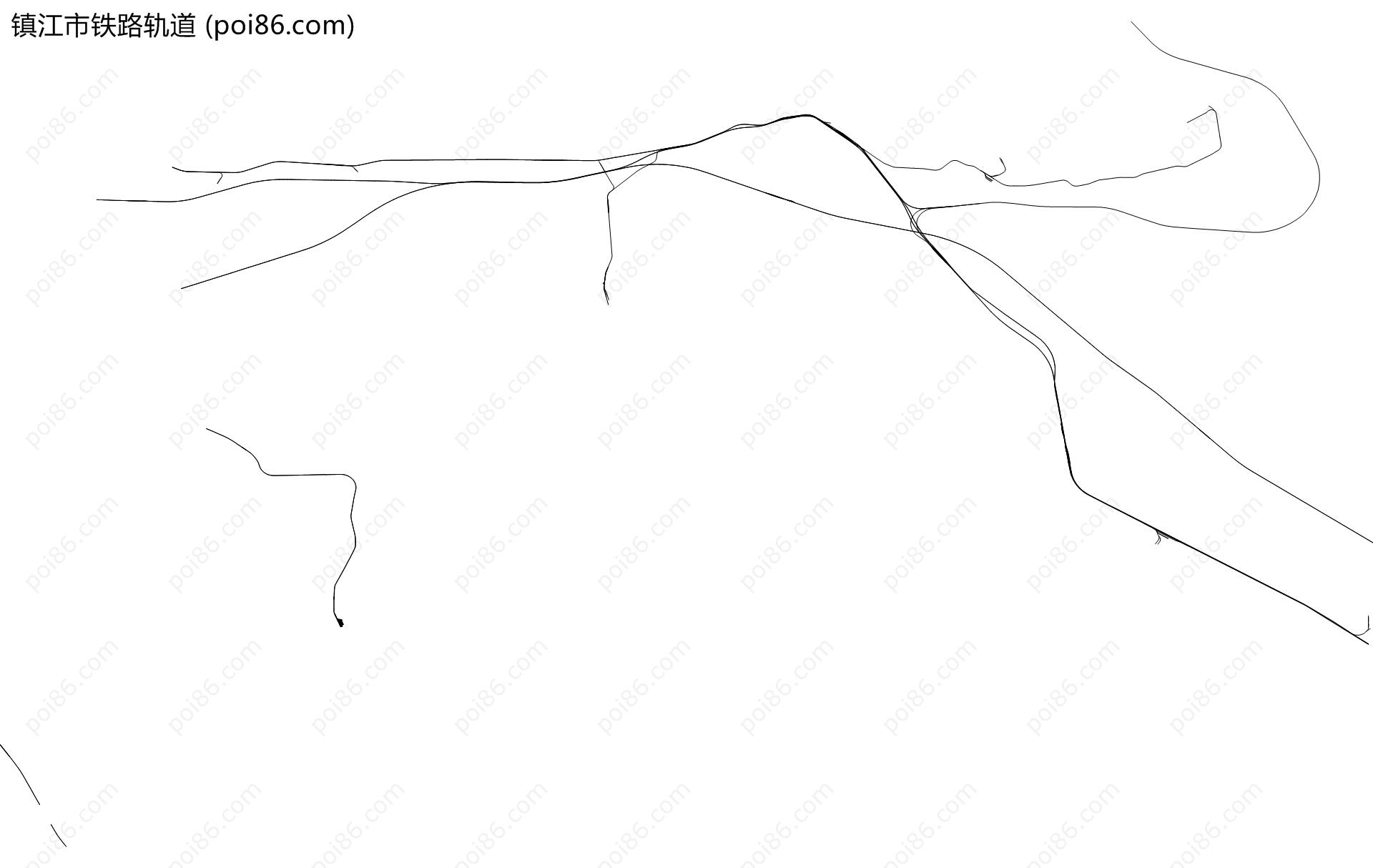 镇江市铁路轨道地图