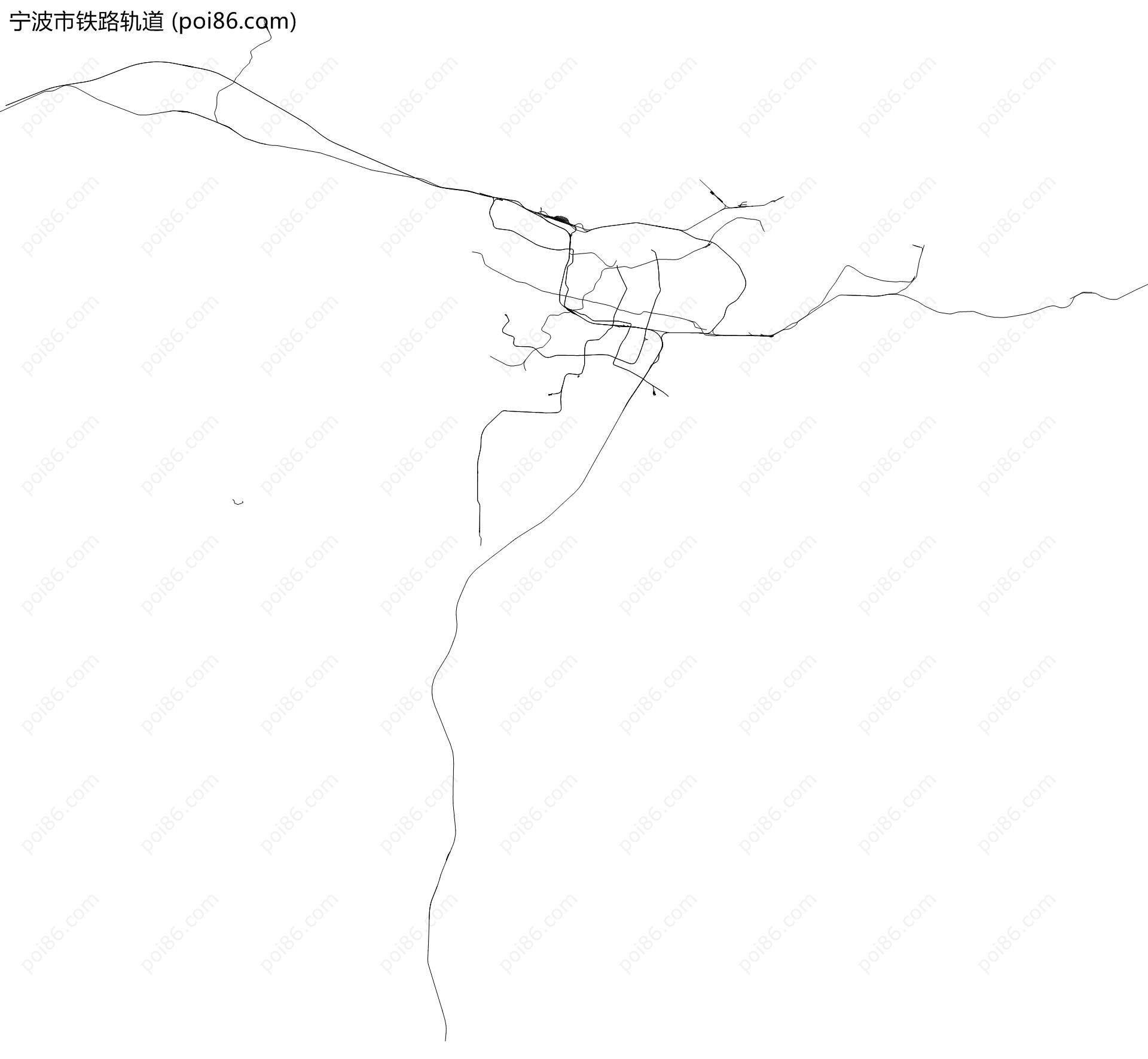 宁波市铁路轨道地图