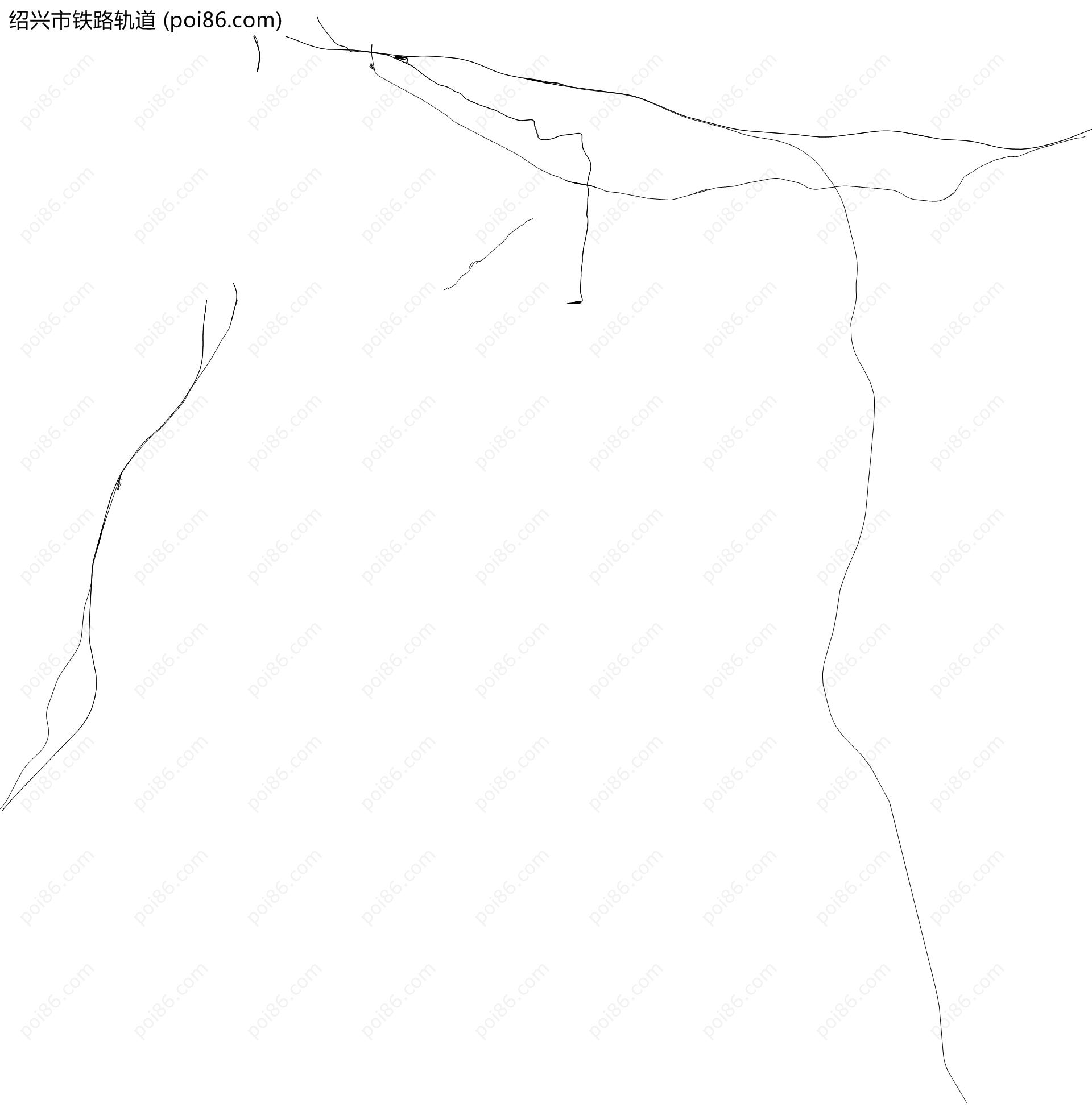 绍兴市铁路轨道地图