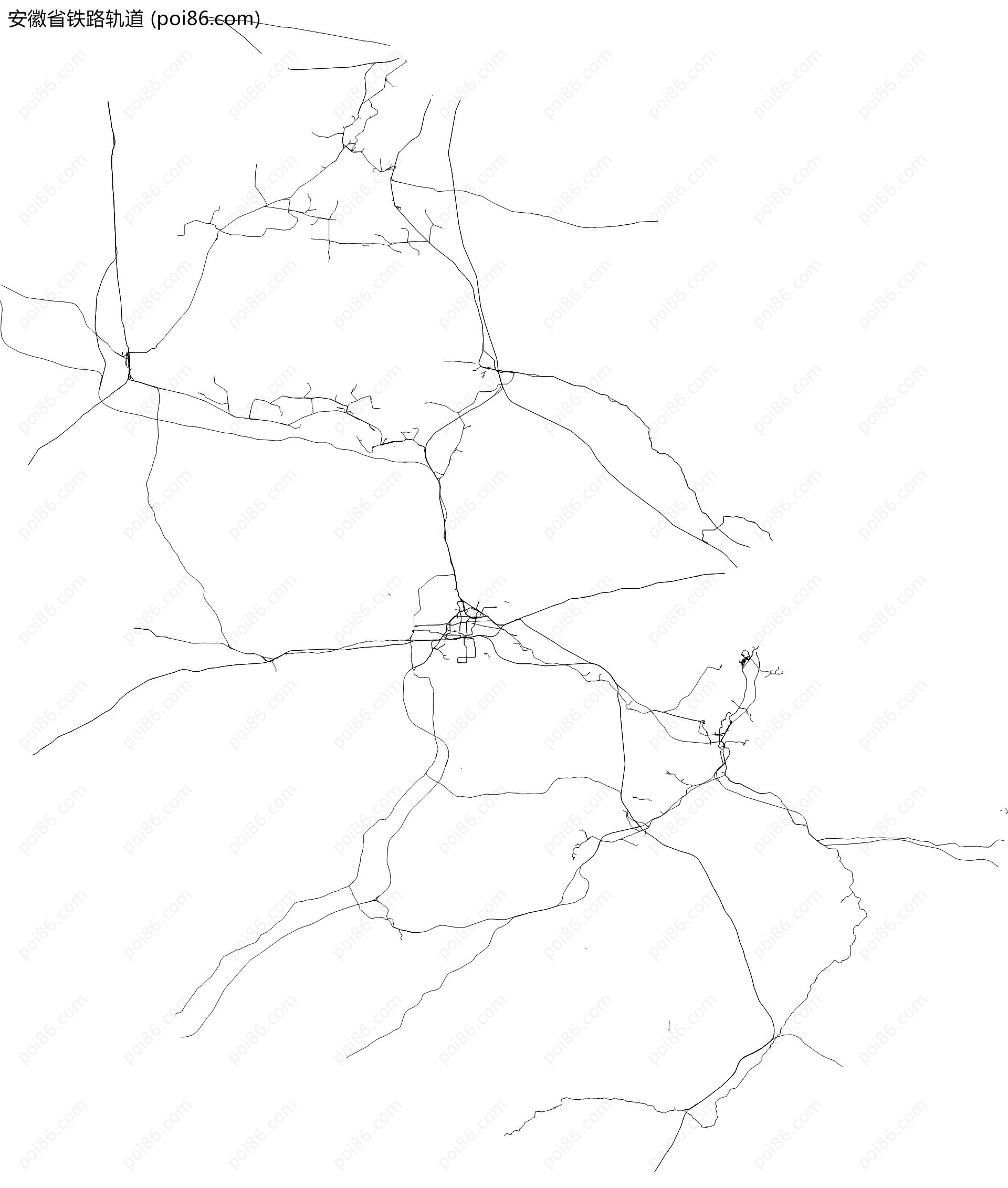 安徽省铁路轨道地图