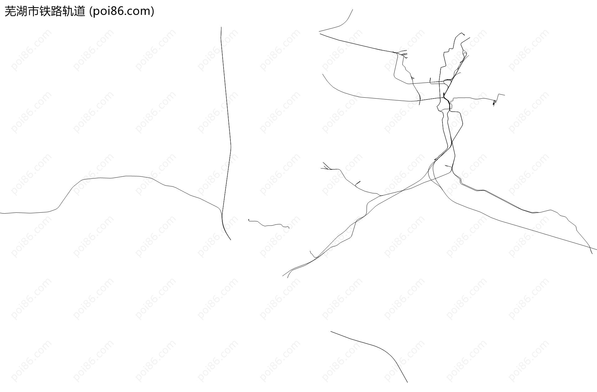 芜湖市铁路轨道地图