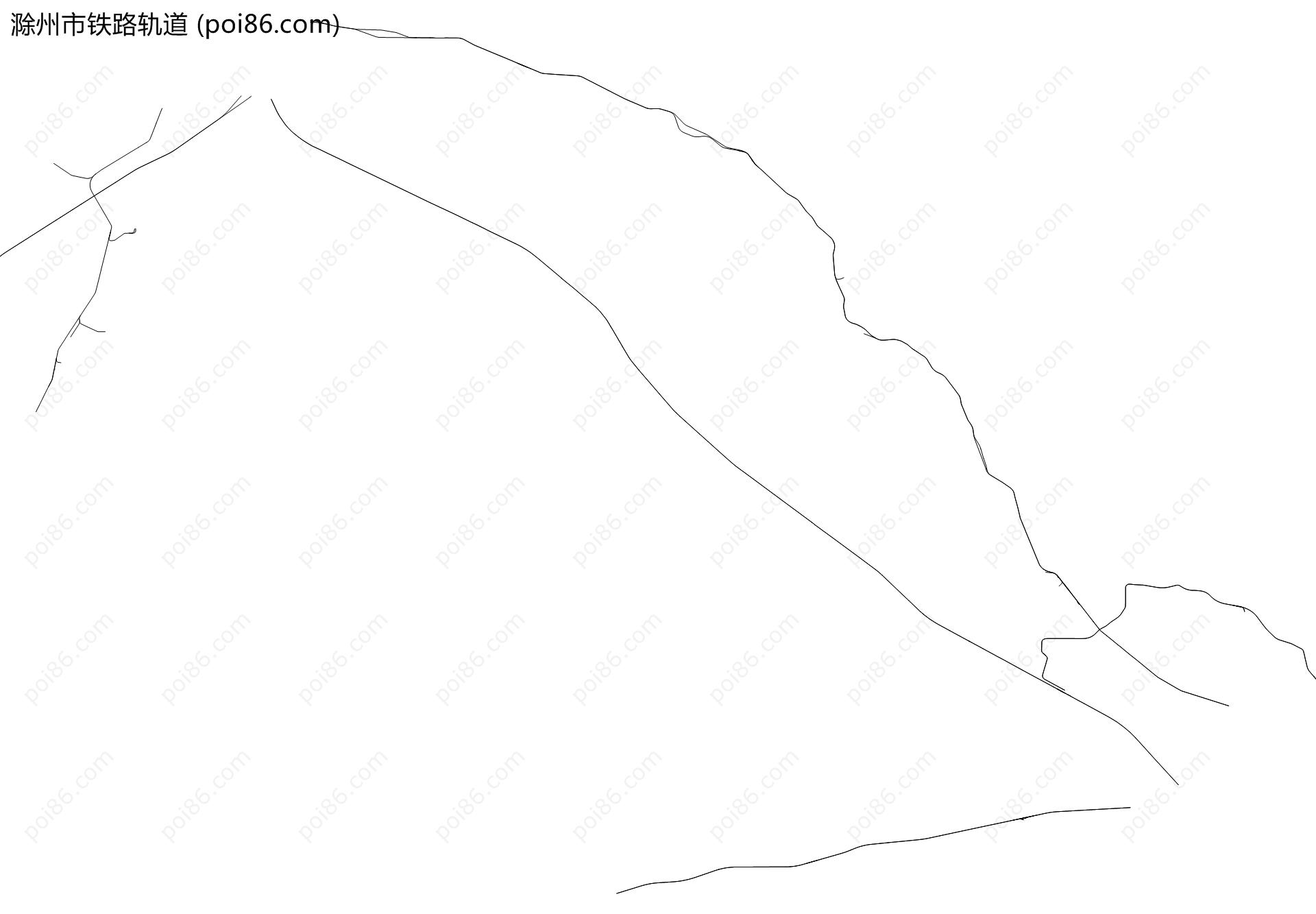 滁州市铁路轨道地图