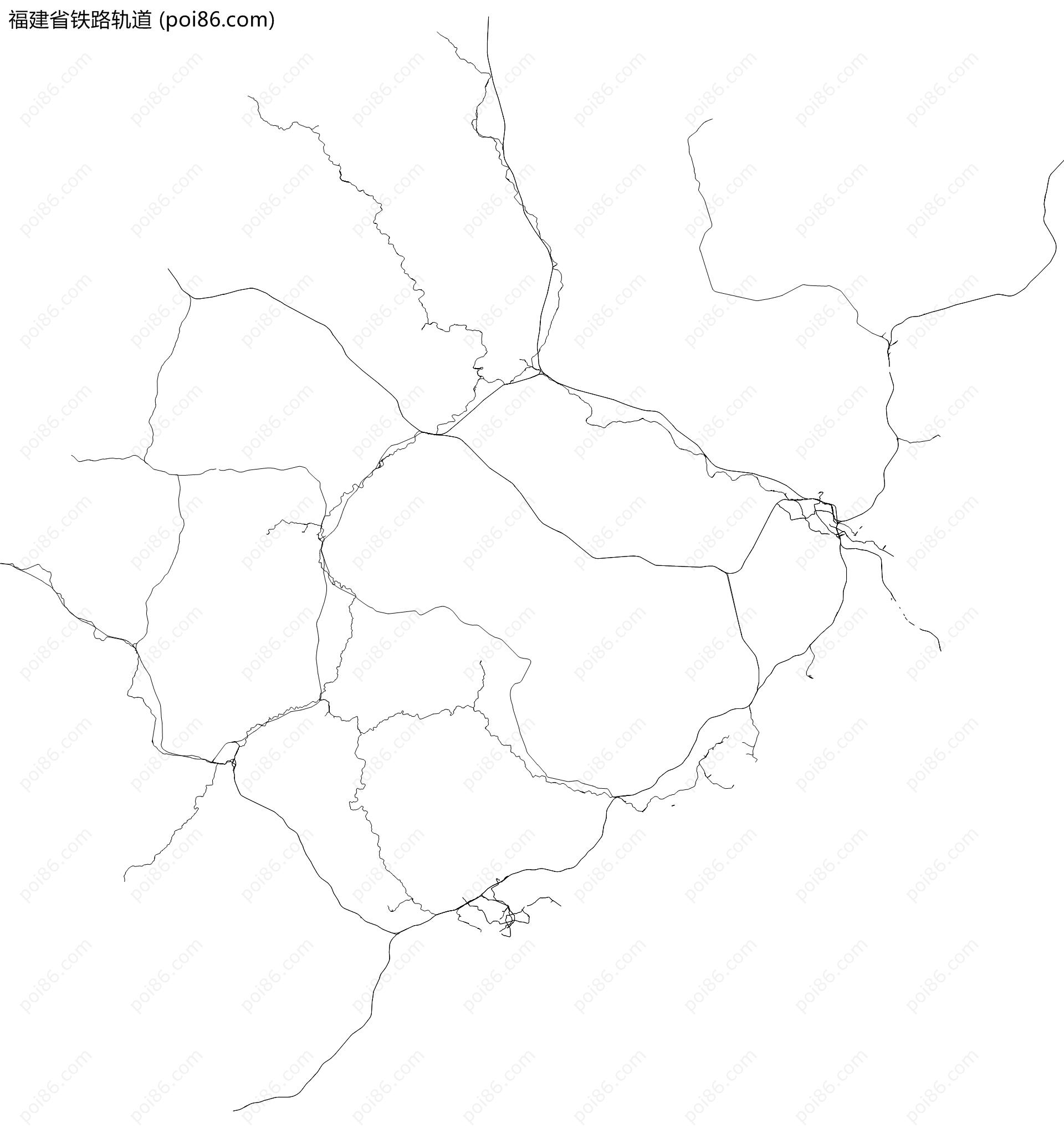 福建省铁路轨道地图