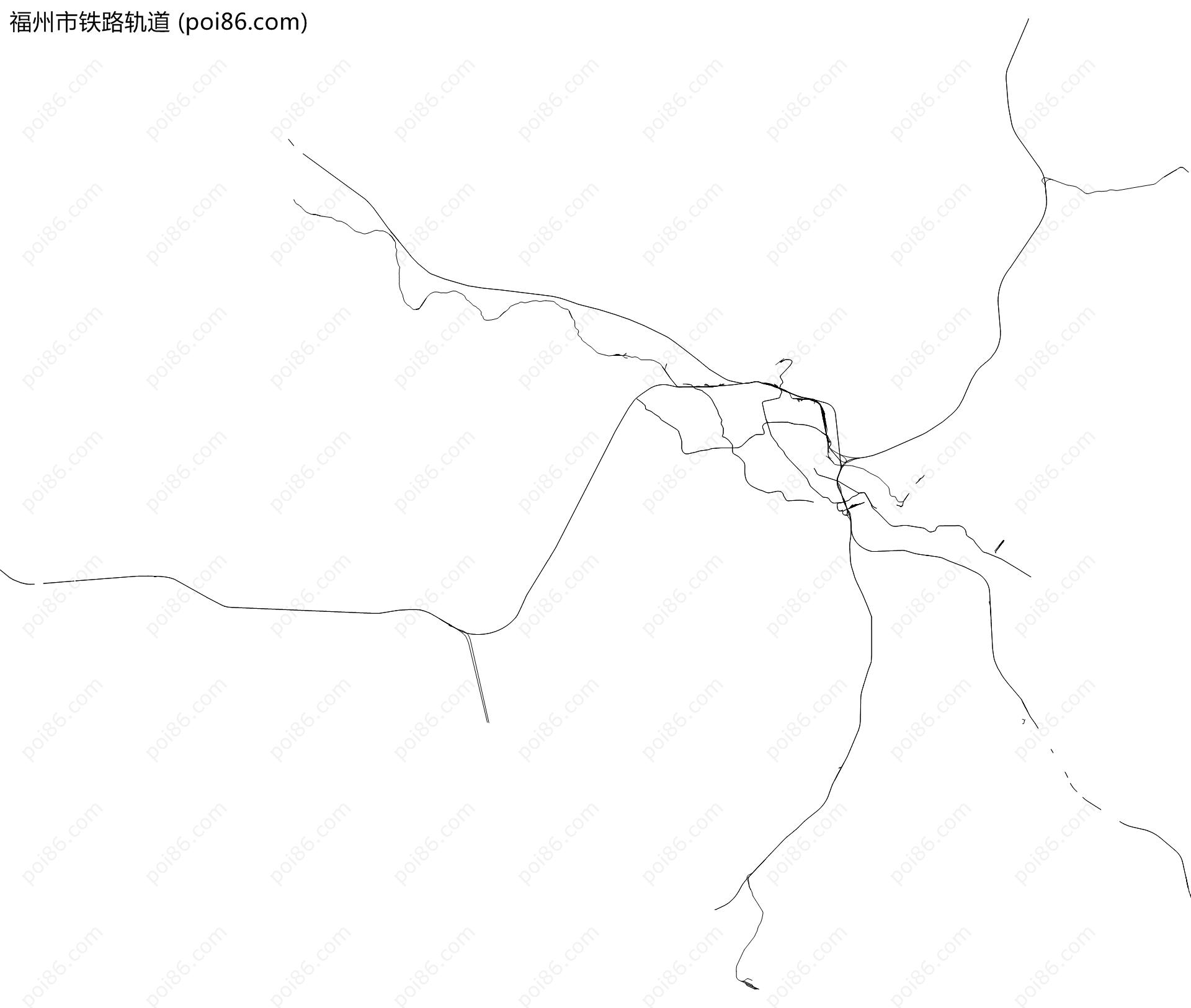 福州市铁路轨道地图