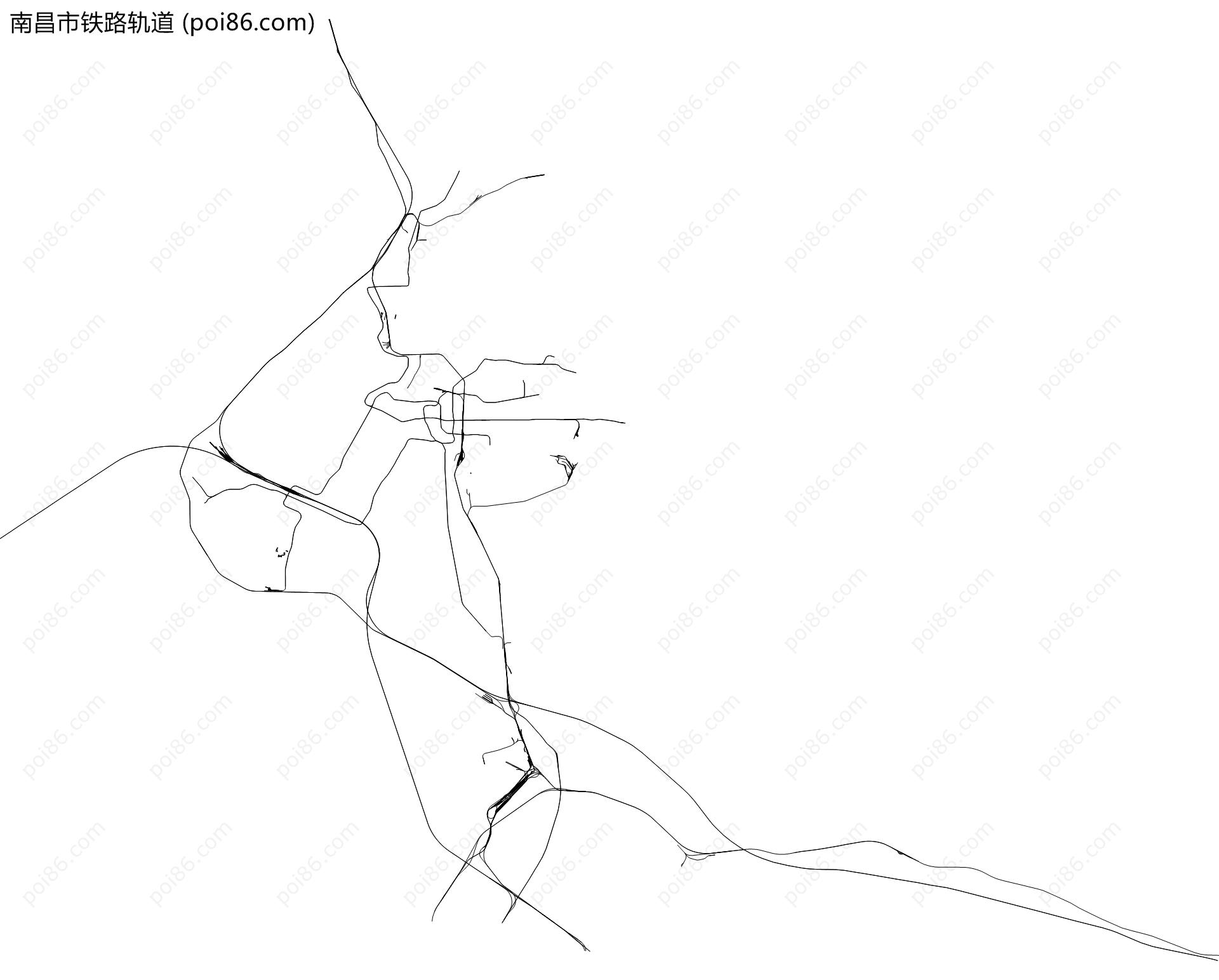 南昌市铁路轨道地图