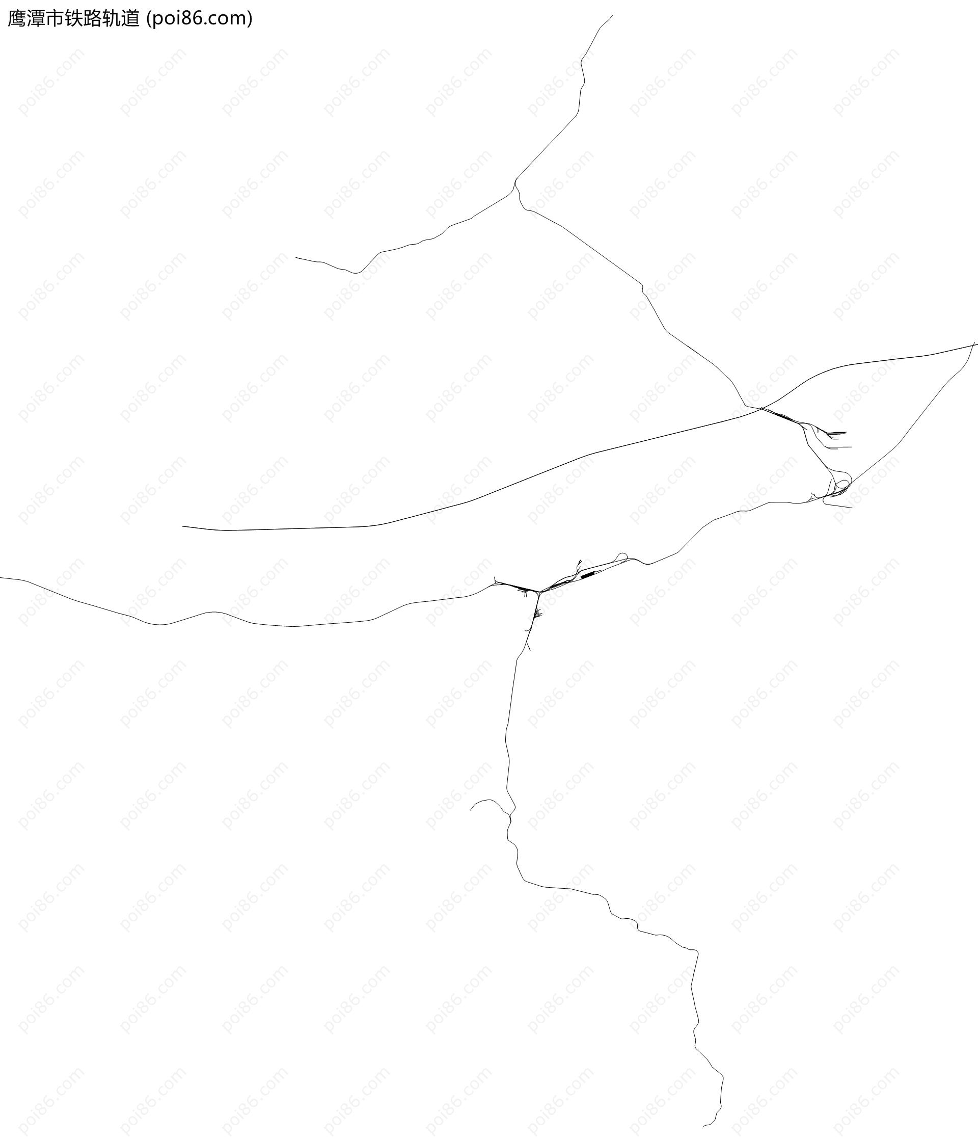 鹰潭市铁路轨道地图