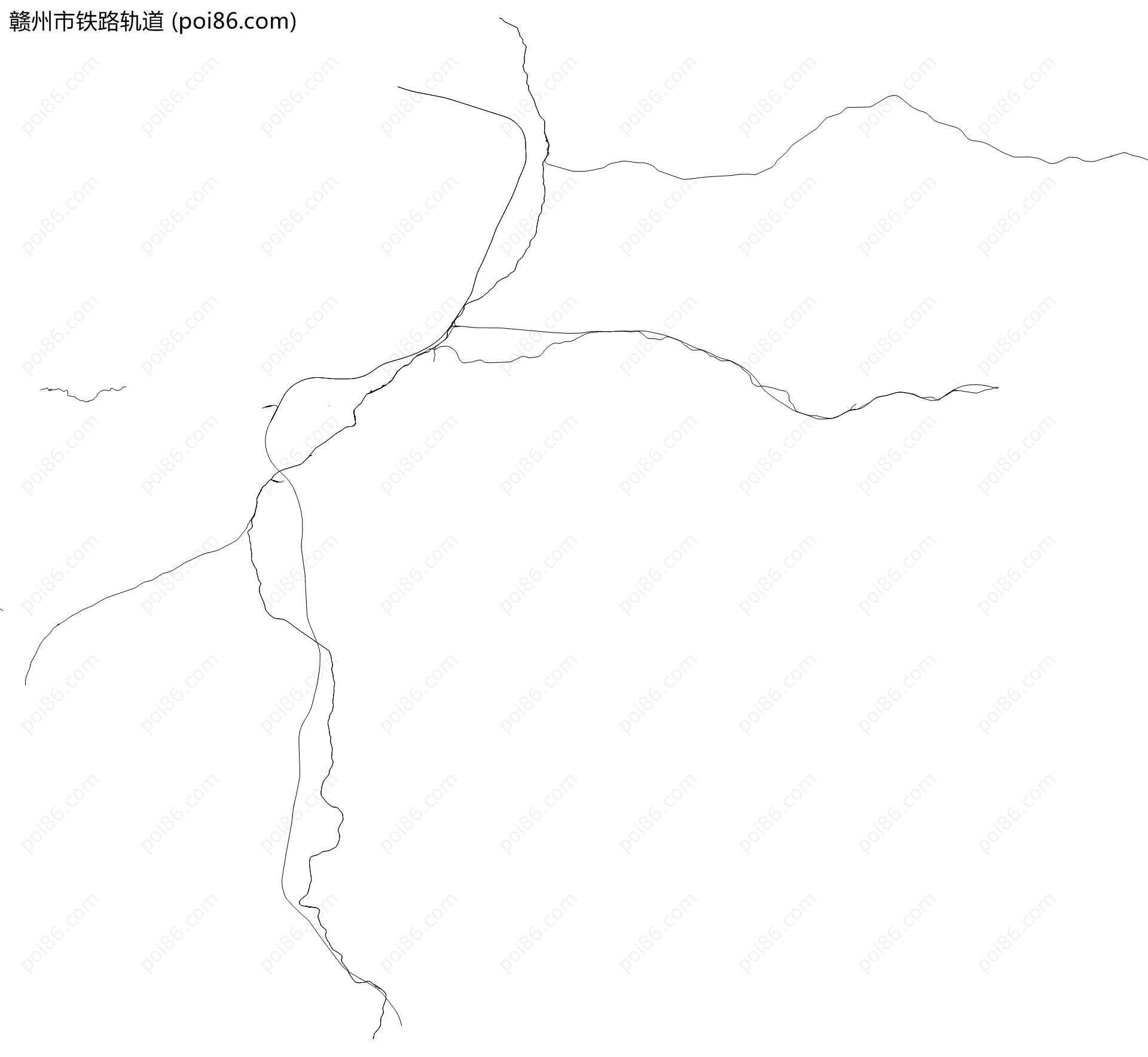 赣州市铁路轨道地图